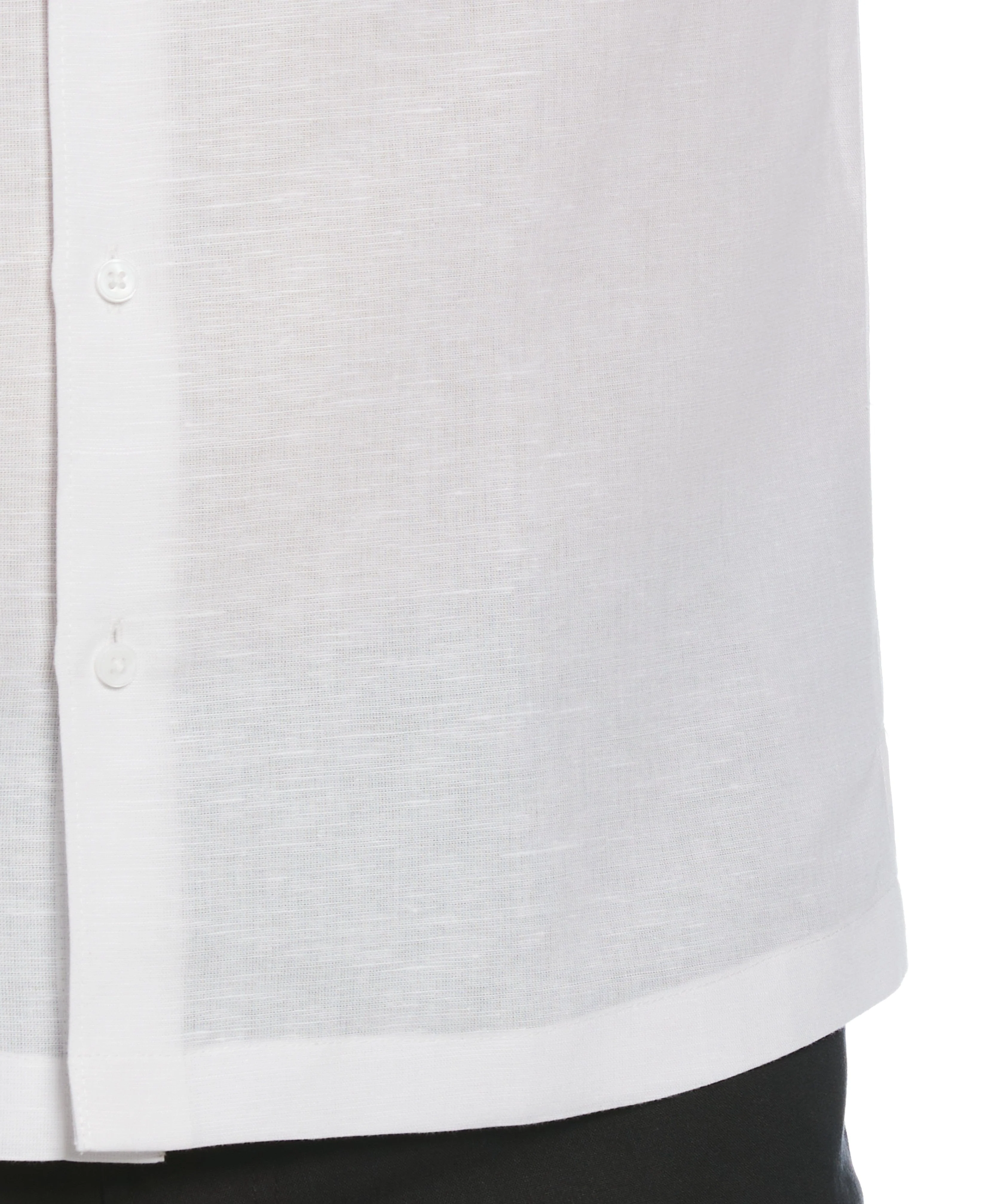 Linen Blend Chest Stripe Print Shirt - Image 4