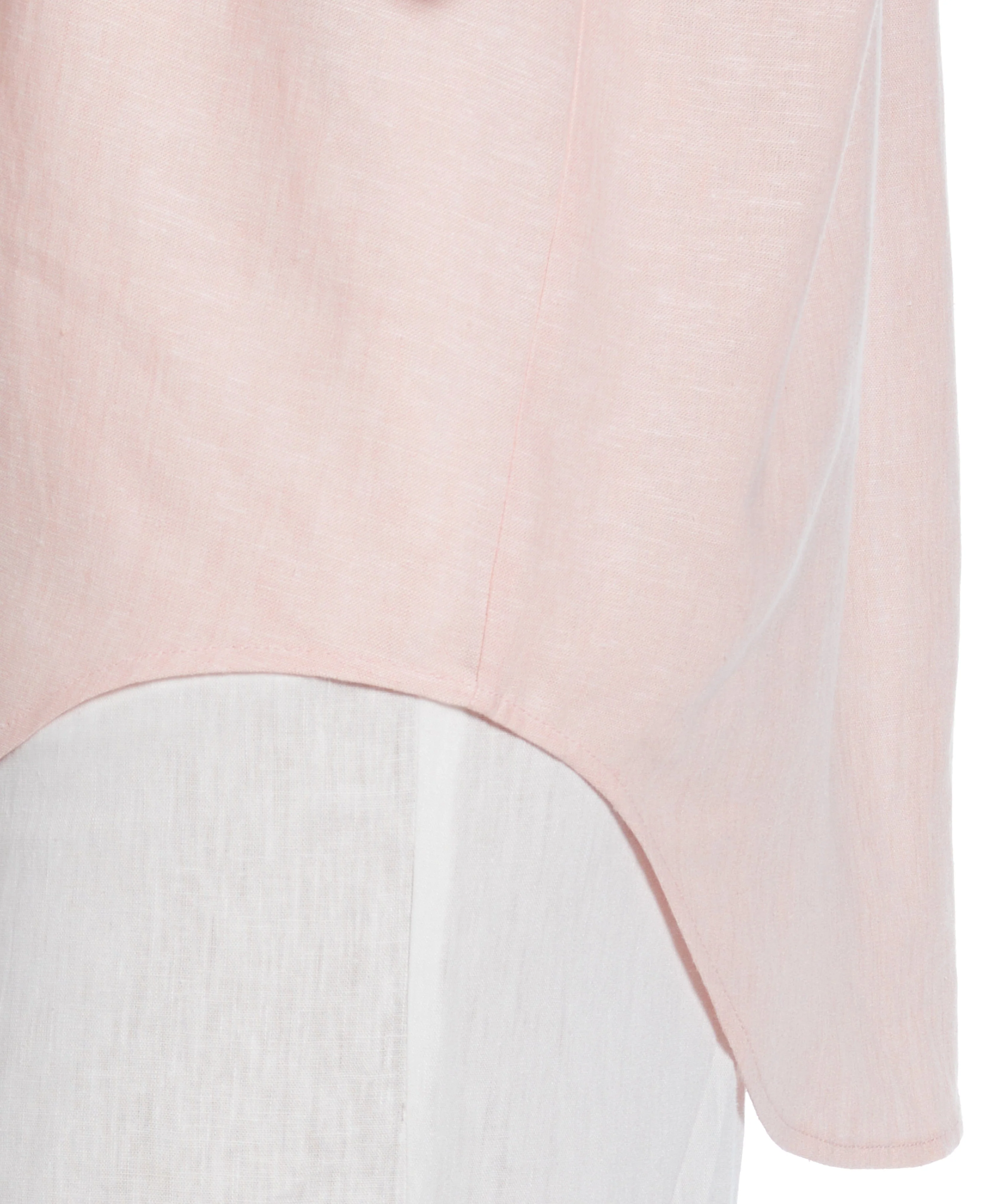 Linen Blend Cross-Dyed Popover Shirt - Image 3