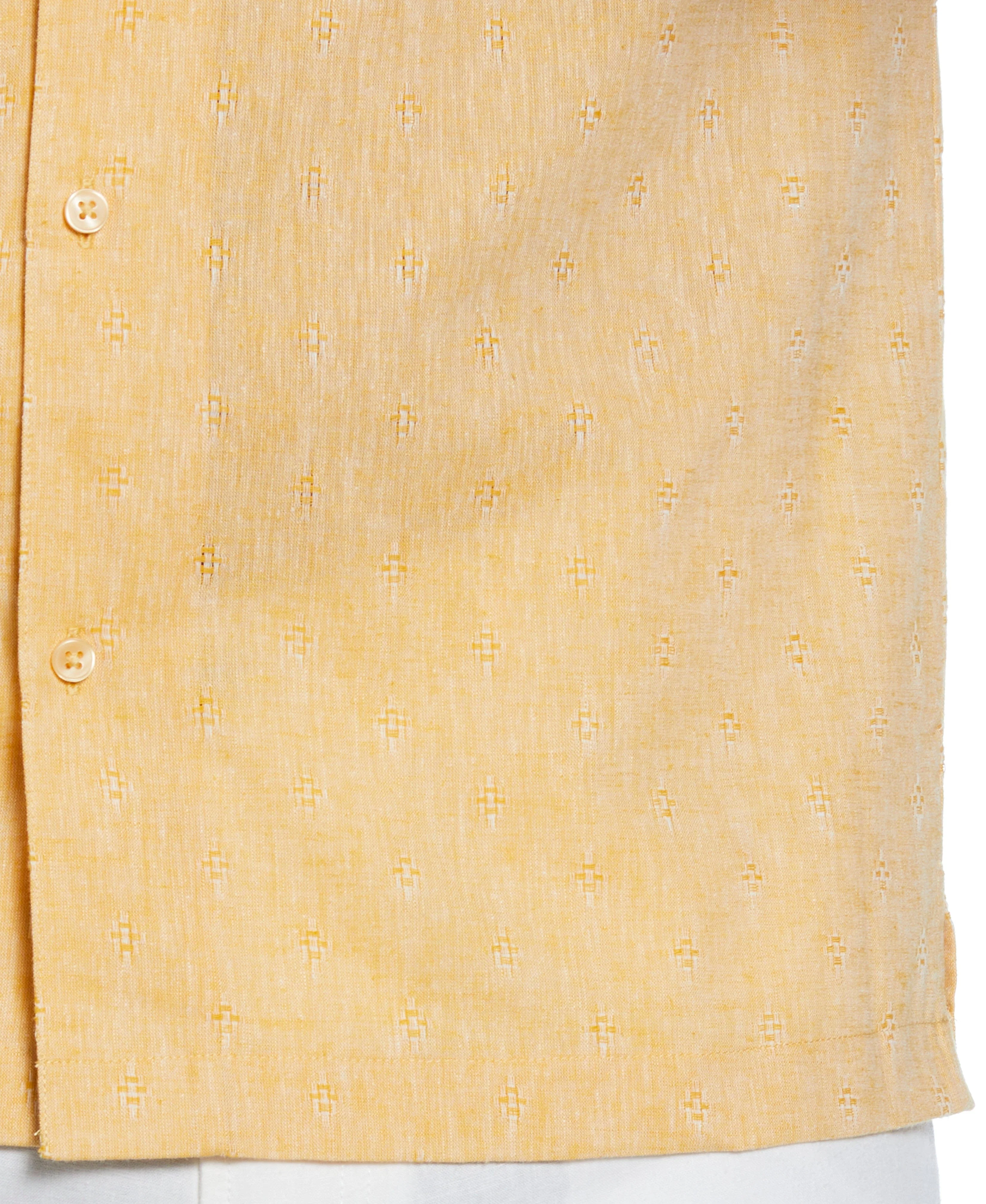 Linen Blend Diamond Dobby Print Shirt - Image 3