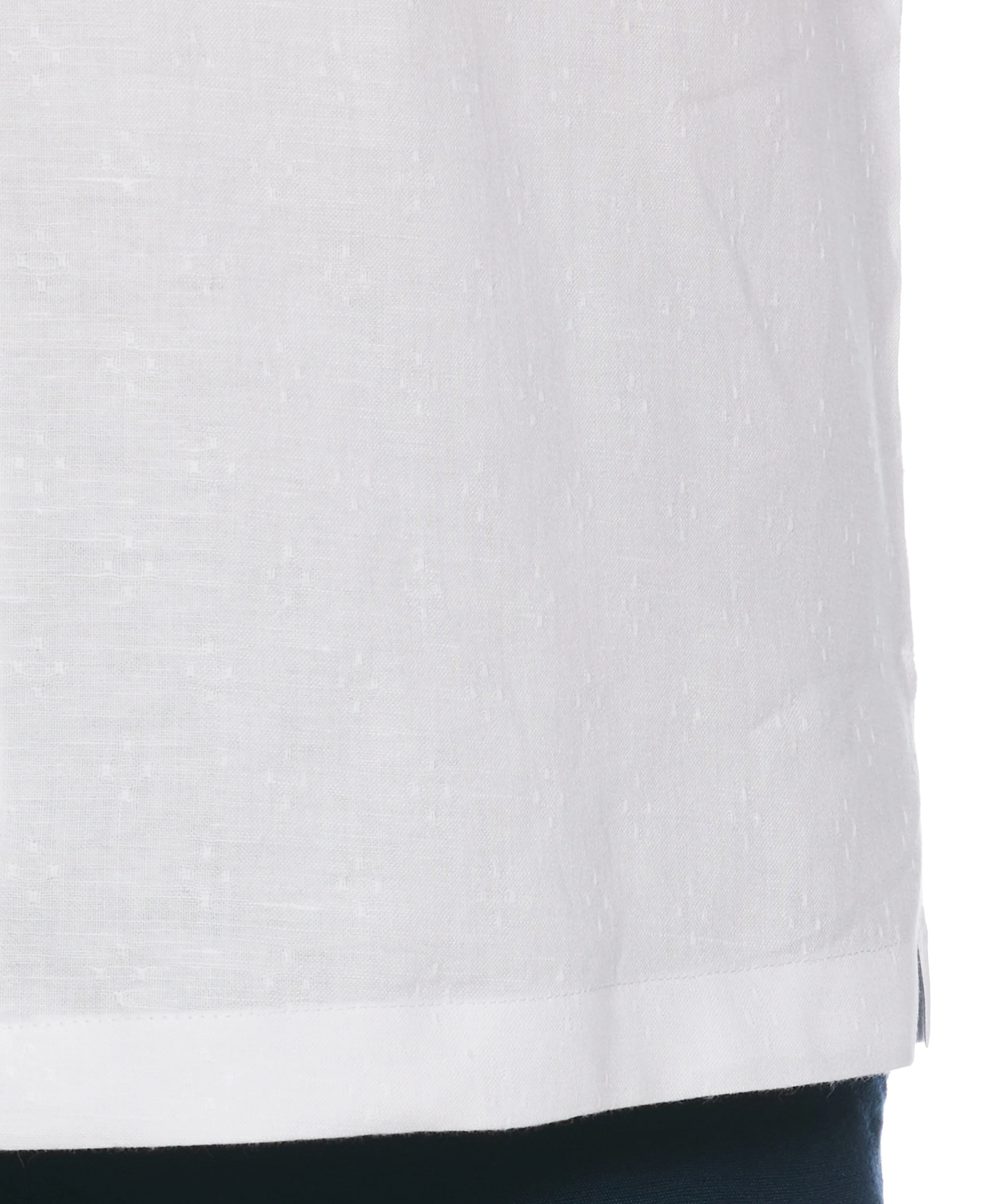 Big & Tall Linen Blend Dobby Camp Collar Shirt - Image 3