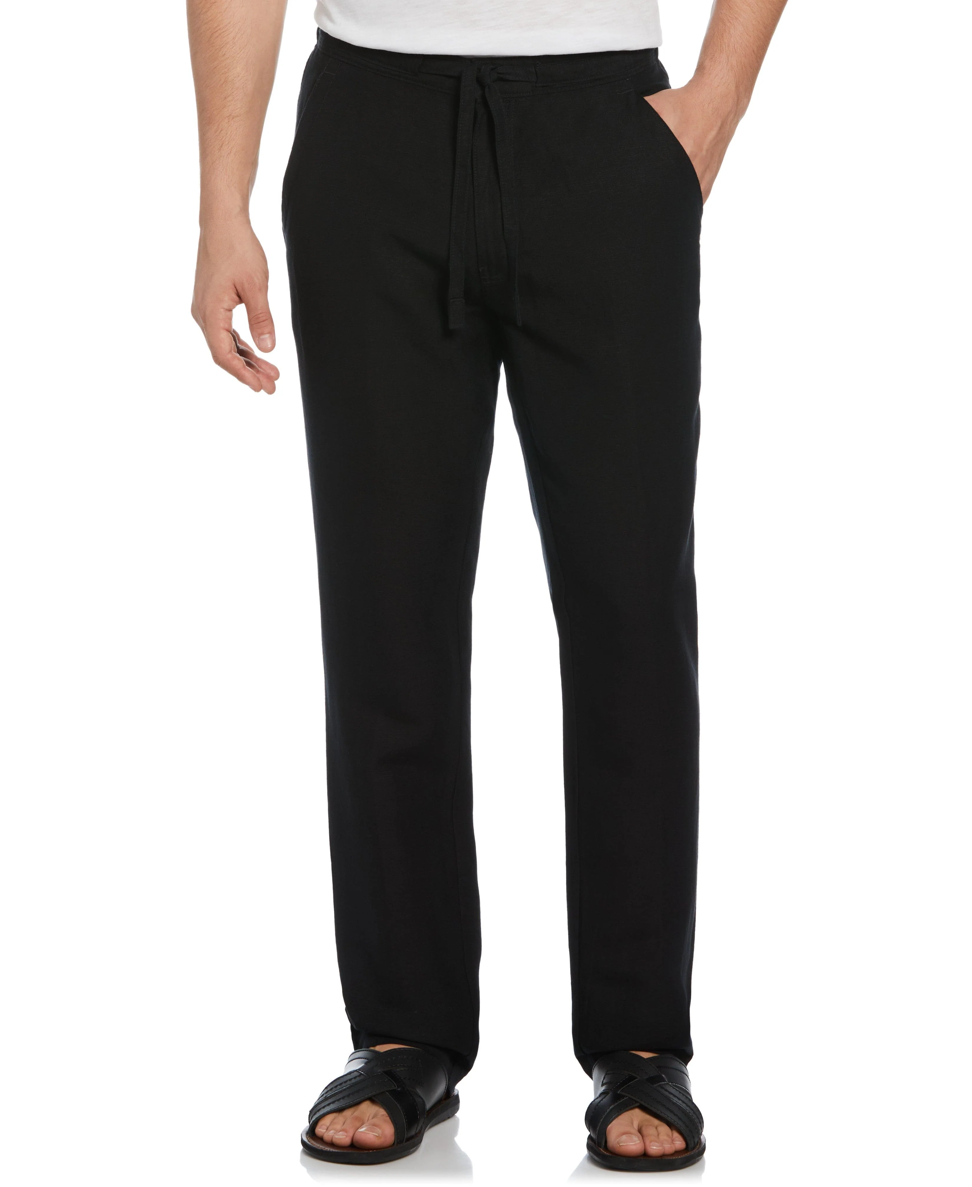 Linen-Blend Core Drawstring Pants - Image 12
