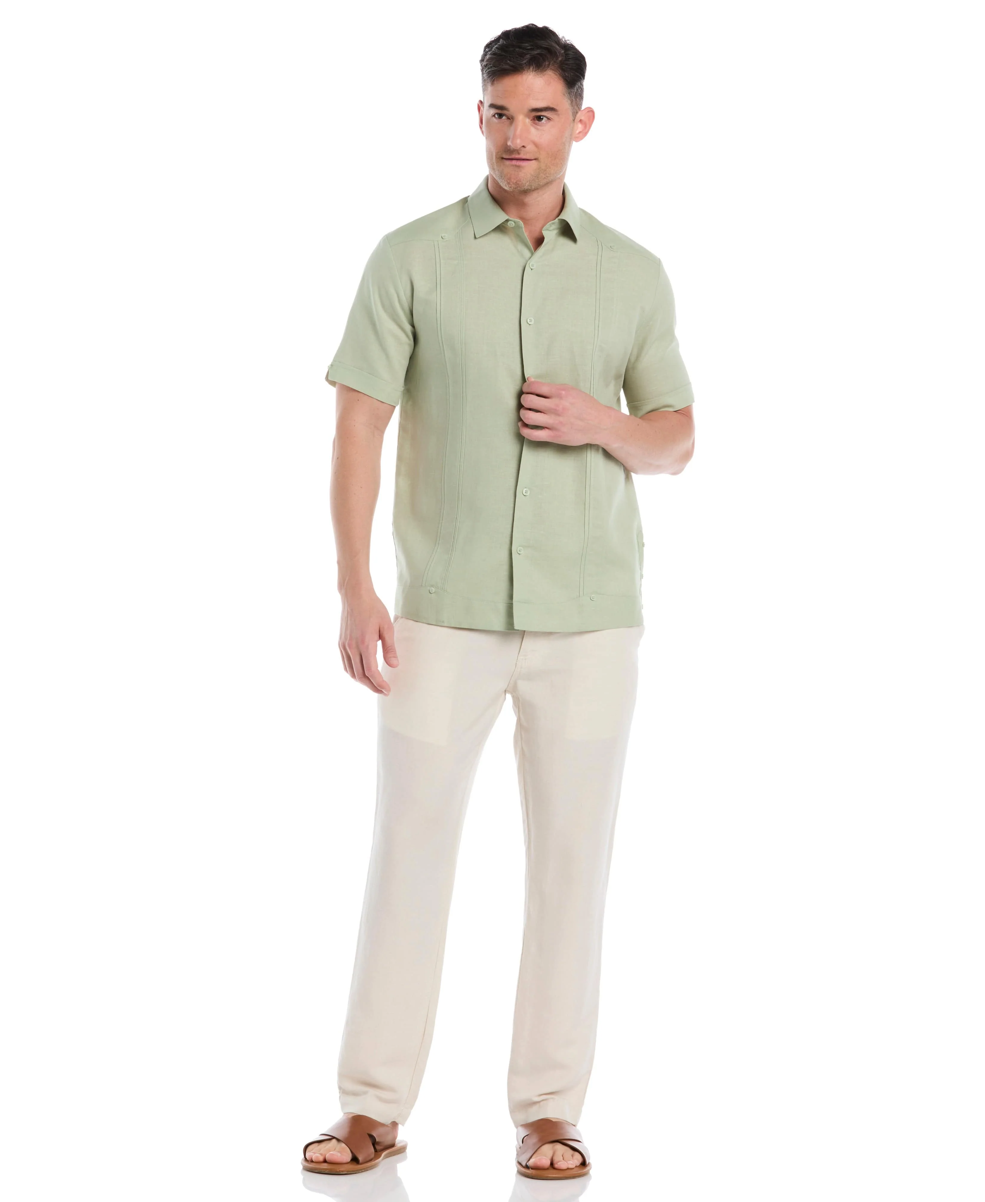 Linen-Blend Core Drawstring Pants - Image 3