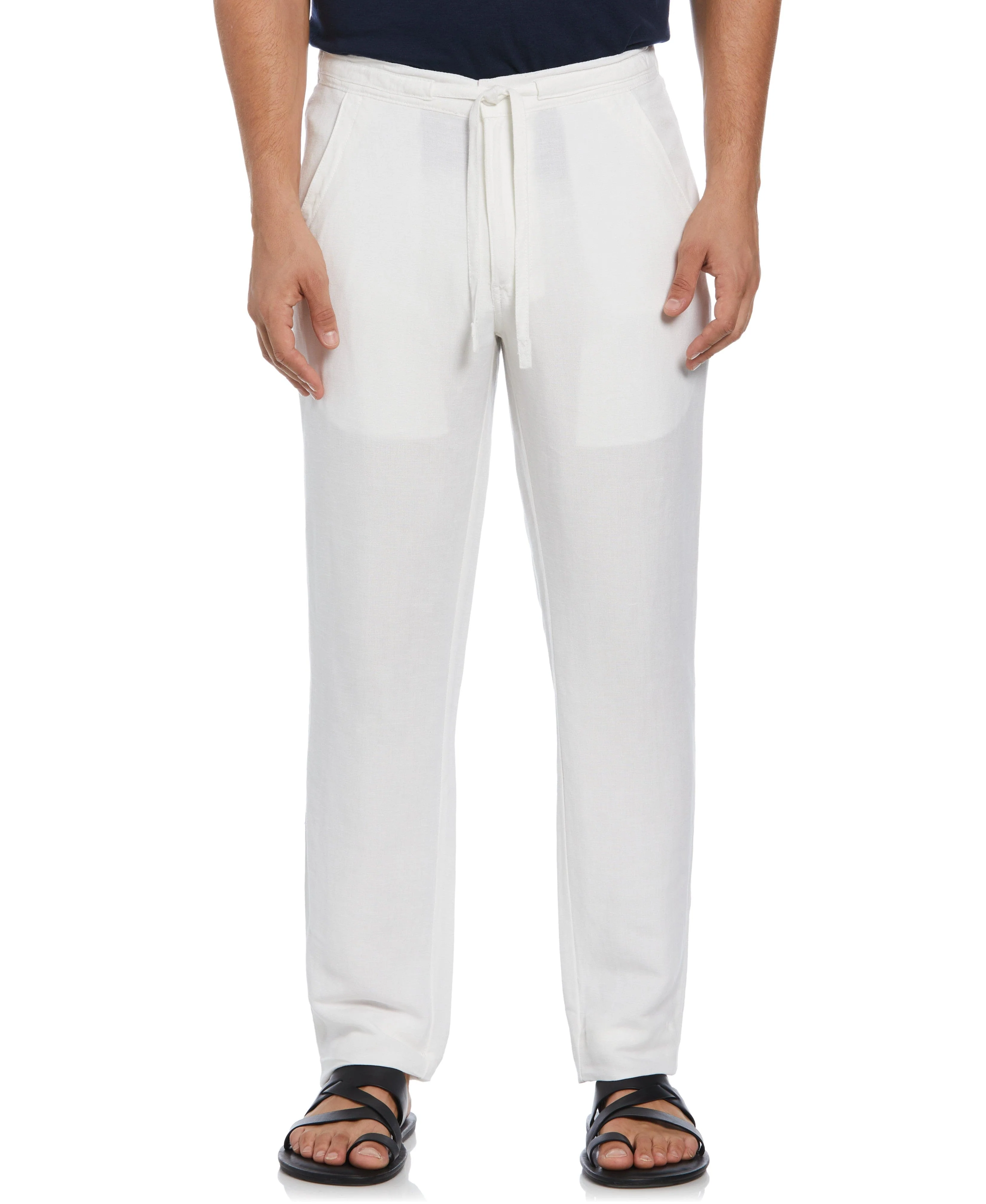 Linen-Blend Core Drawstring Pants - Image 7