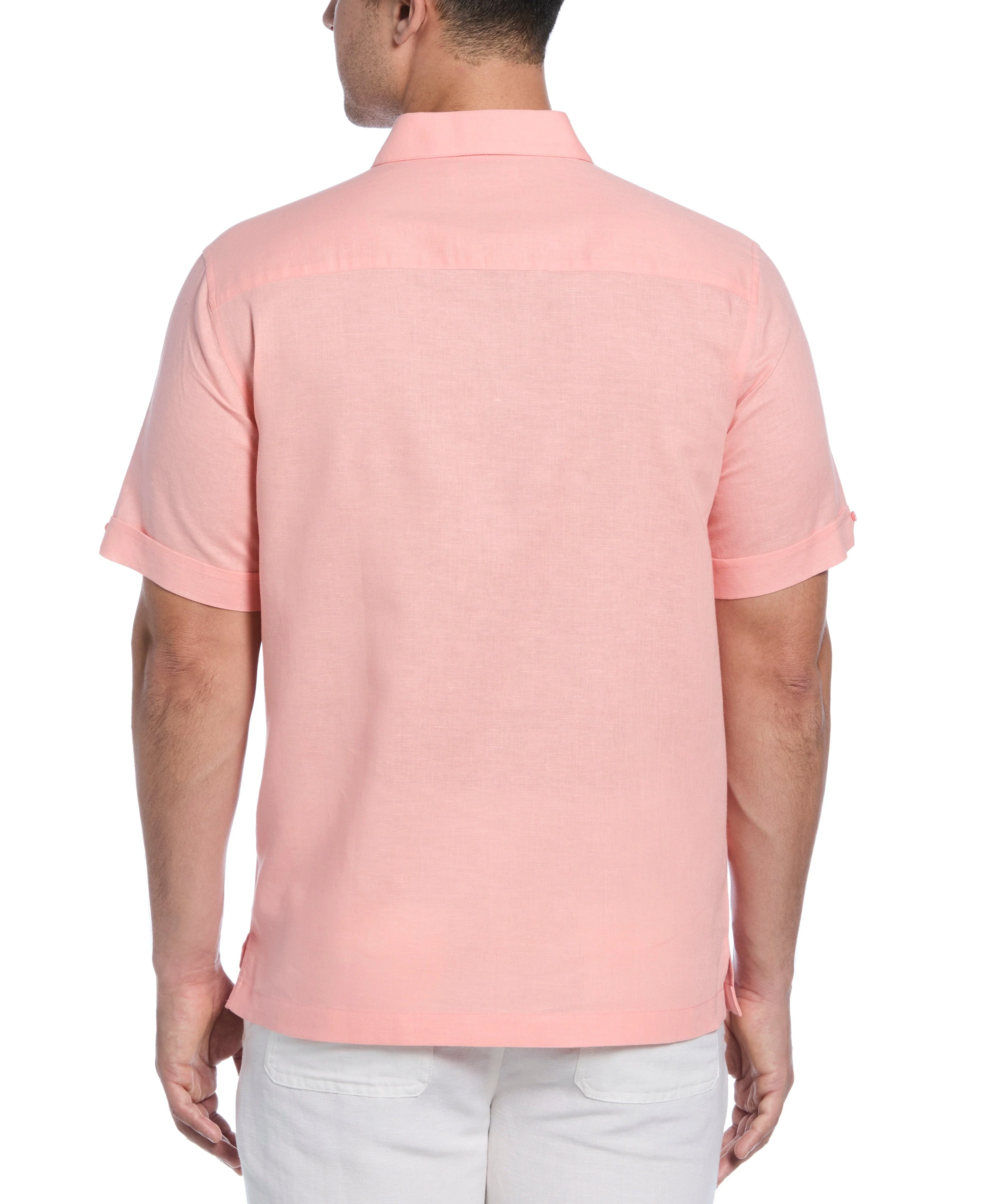 Linen Blend Embroidered Panel Shirt - Image 19
