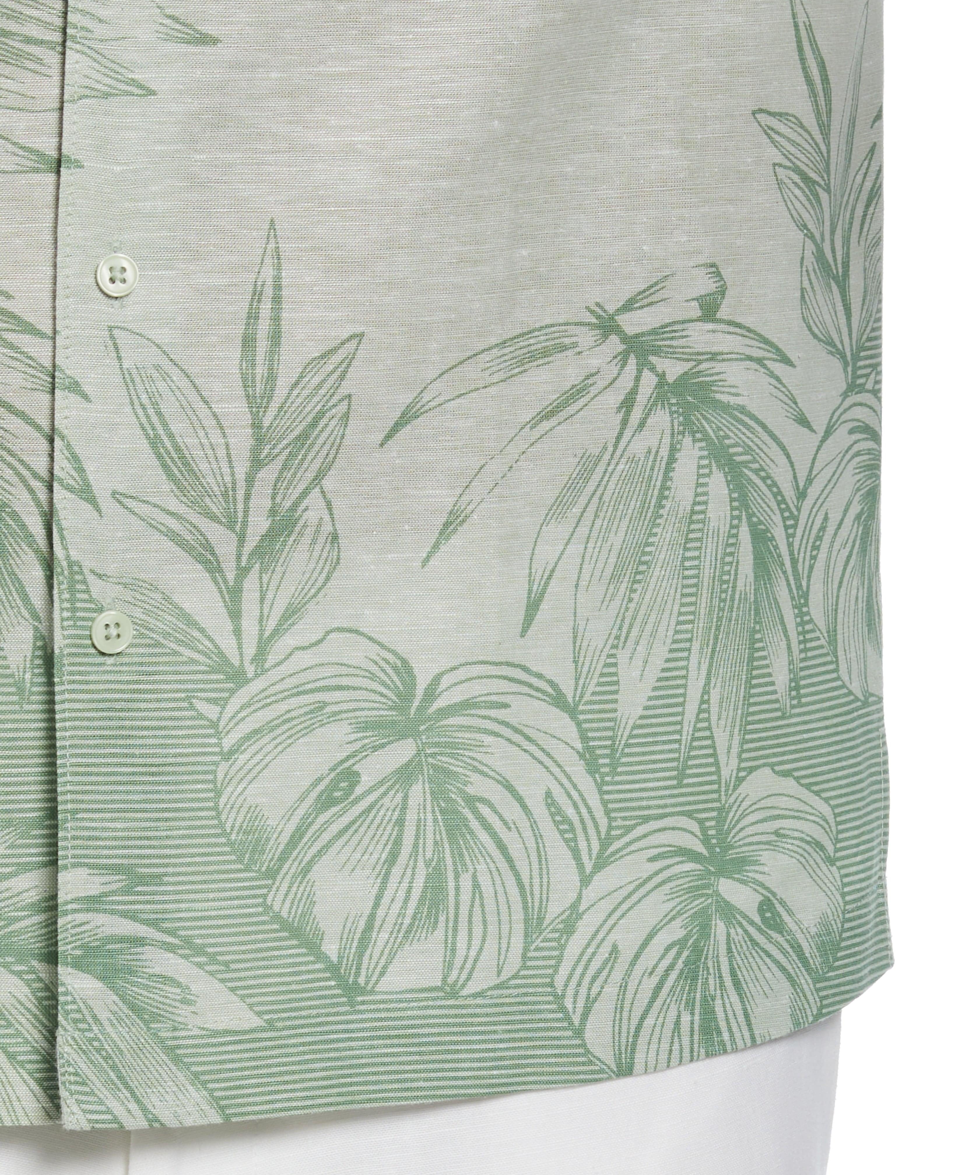 Linen Blend Engineered Tropical Print Shirt - Image 5