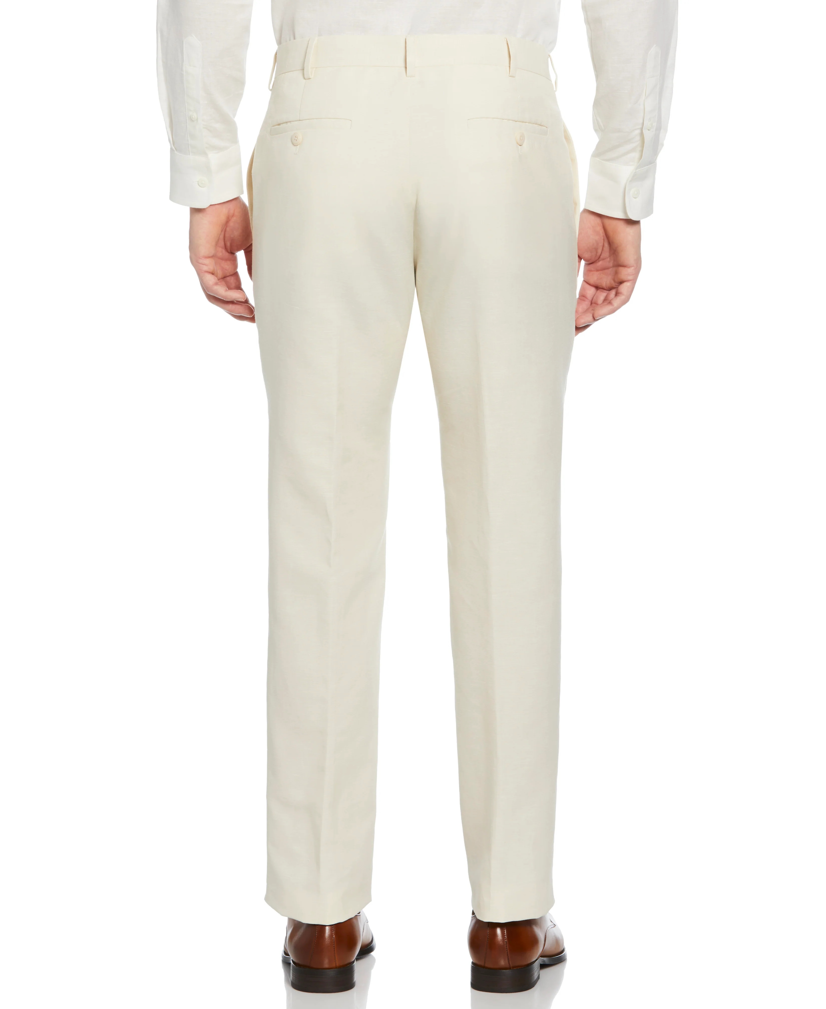 Linen Blend Flat Front Dress Pant - Image 11