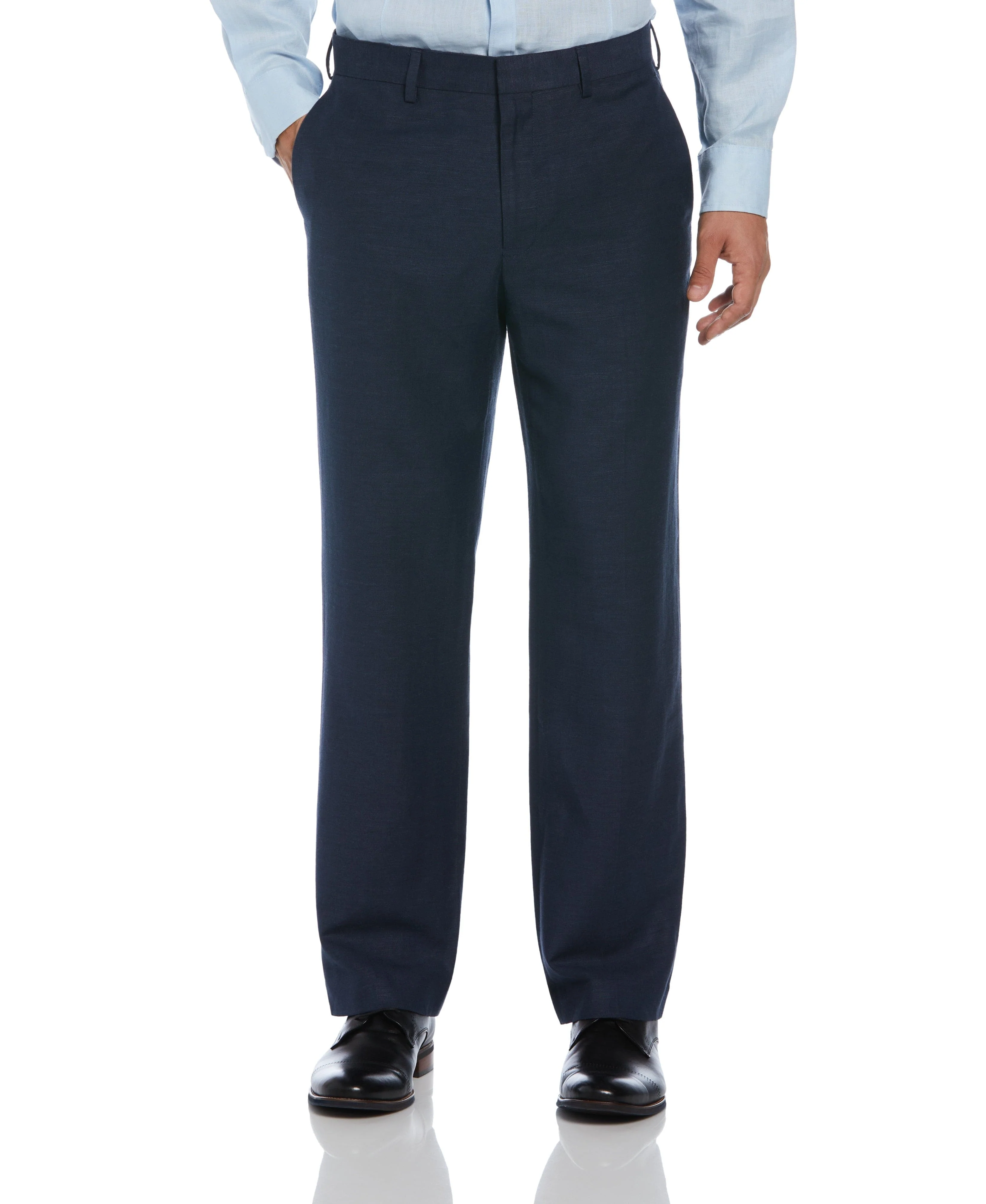 Linen Blend Flat Front Dress Pant - Image 5