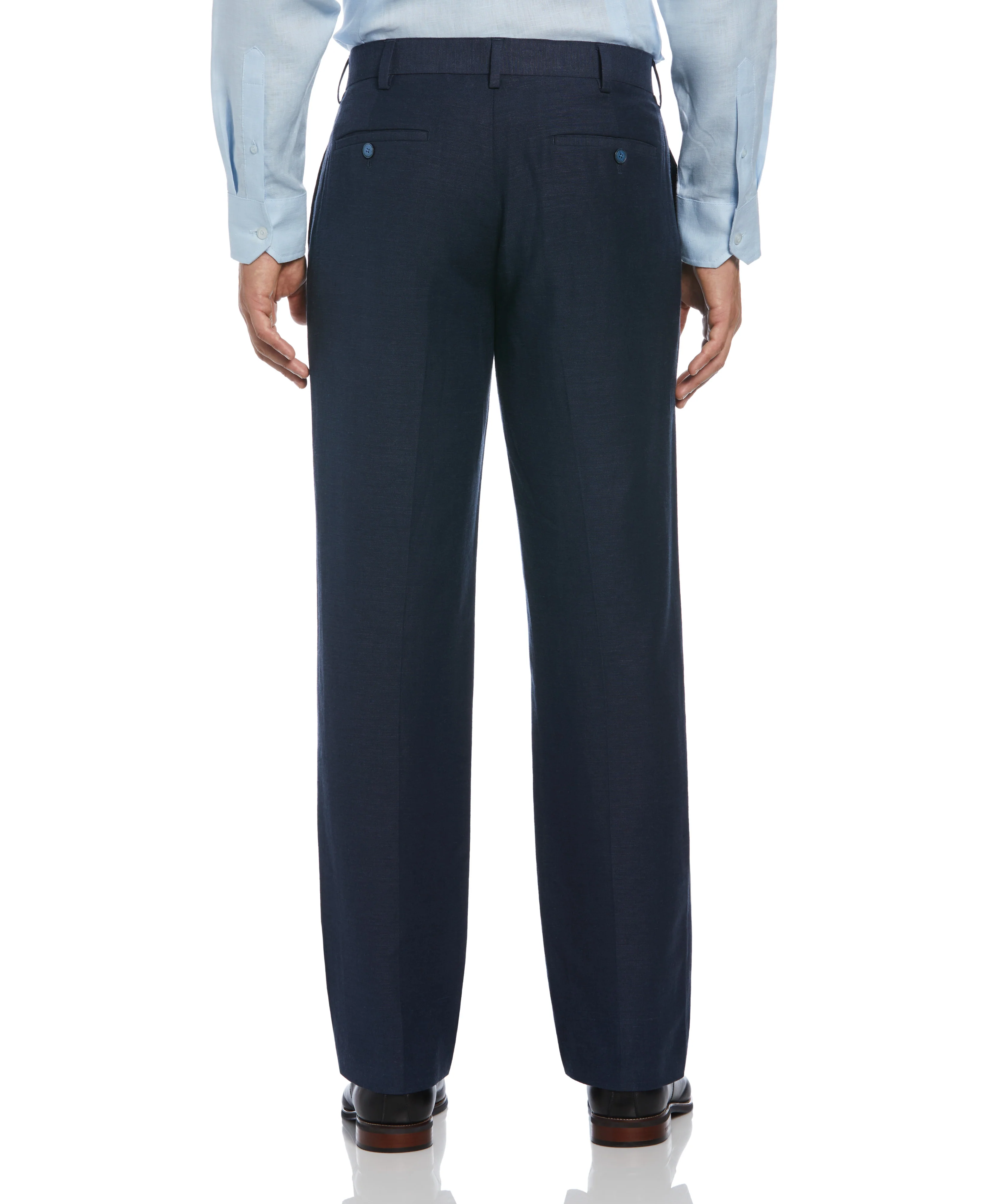 Linen Blend Flat Front Dress Pant - Image 6