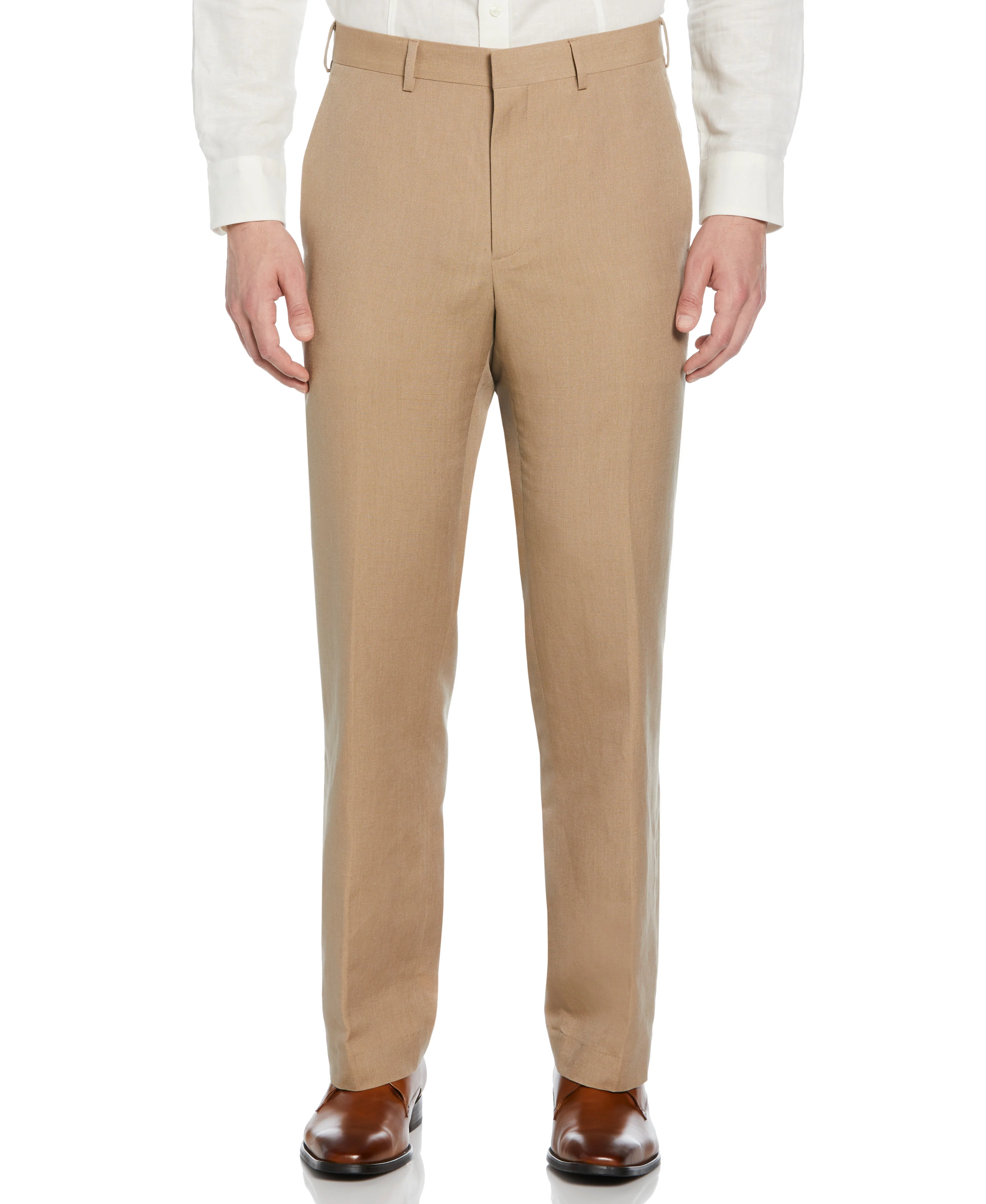 Linen Blend Flat Front Dress Pant - Image 7