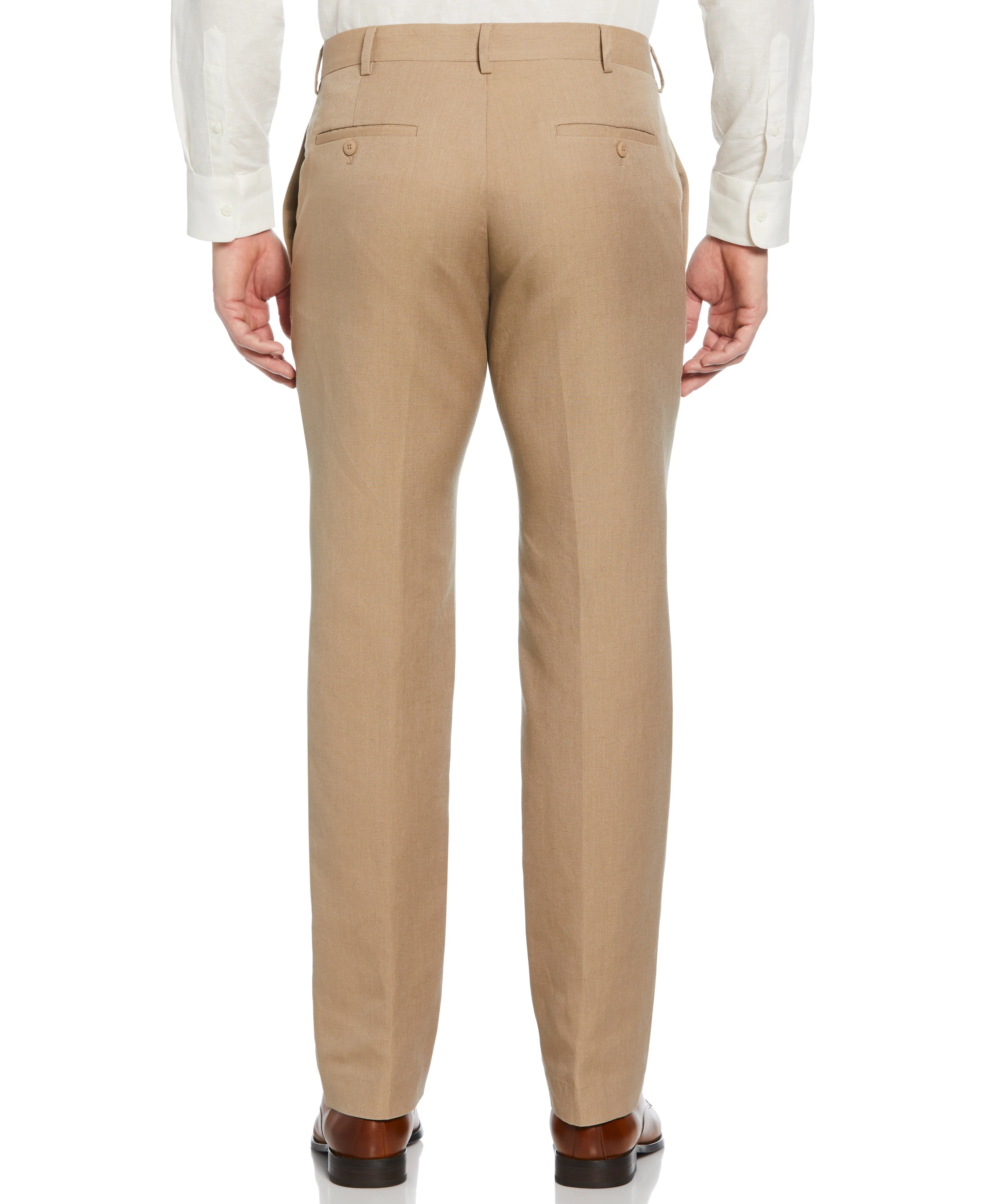 Linen Blend Flat Front Dress Pant - Image 8