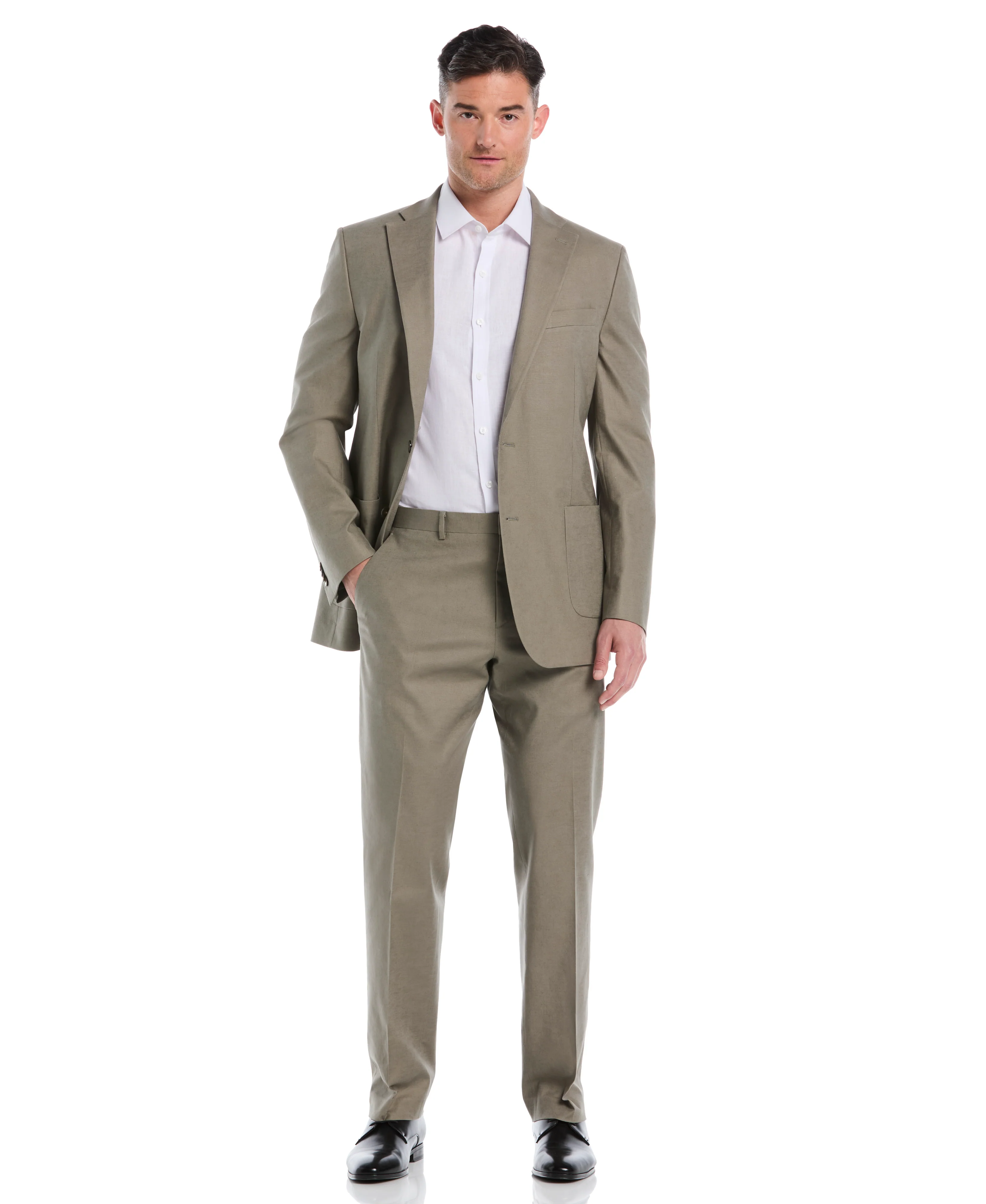Linen Blend Flat Front Pant - Image 4