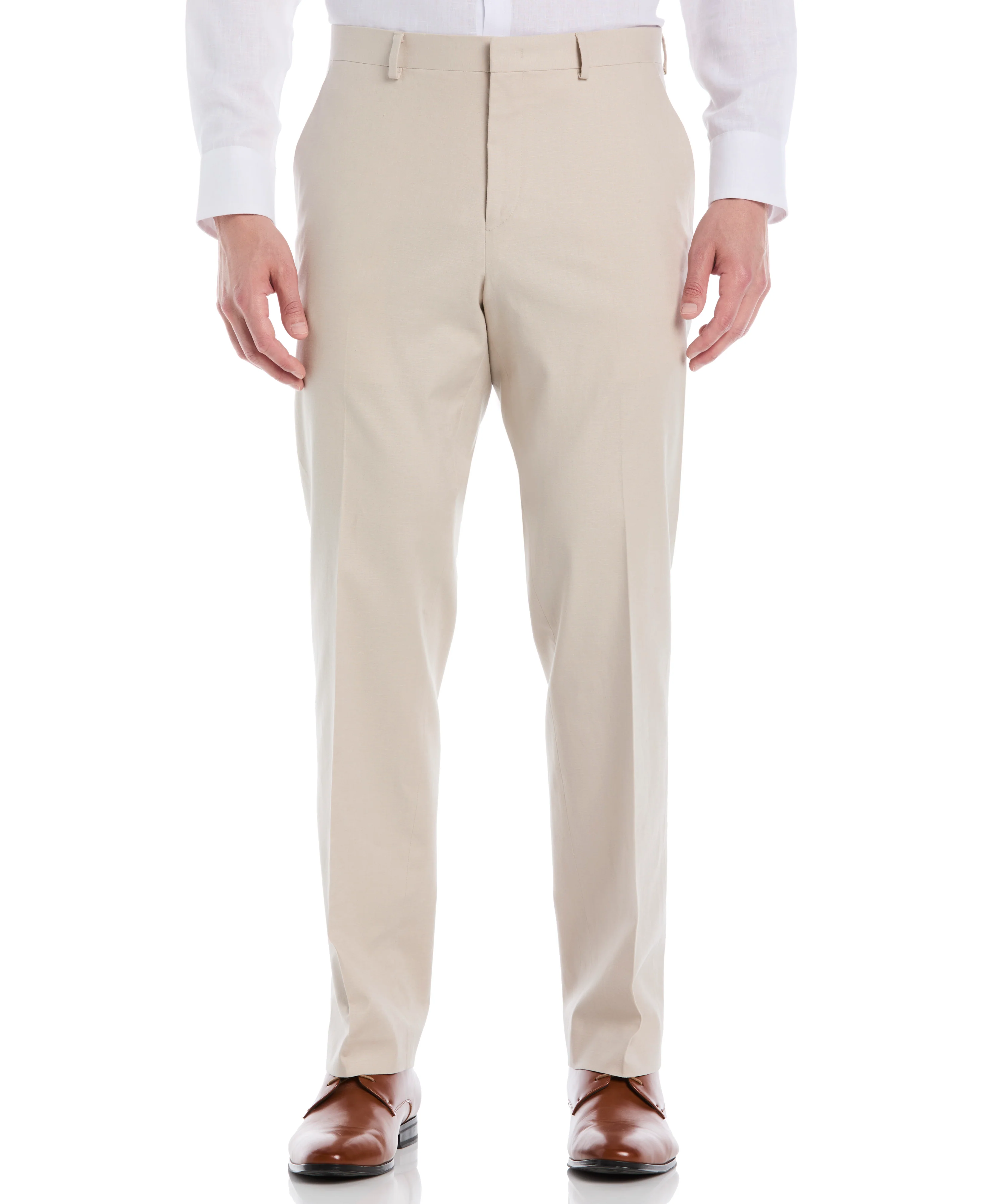 Linen Blend Flat Front Pant - Image 5