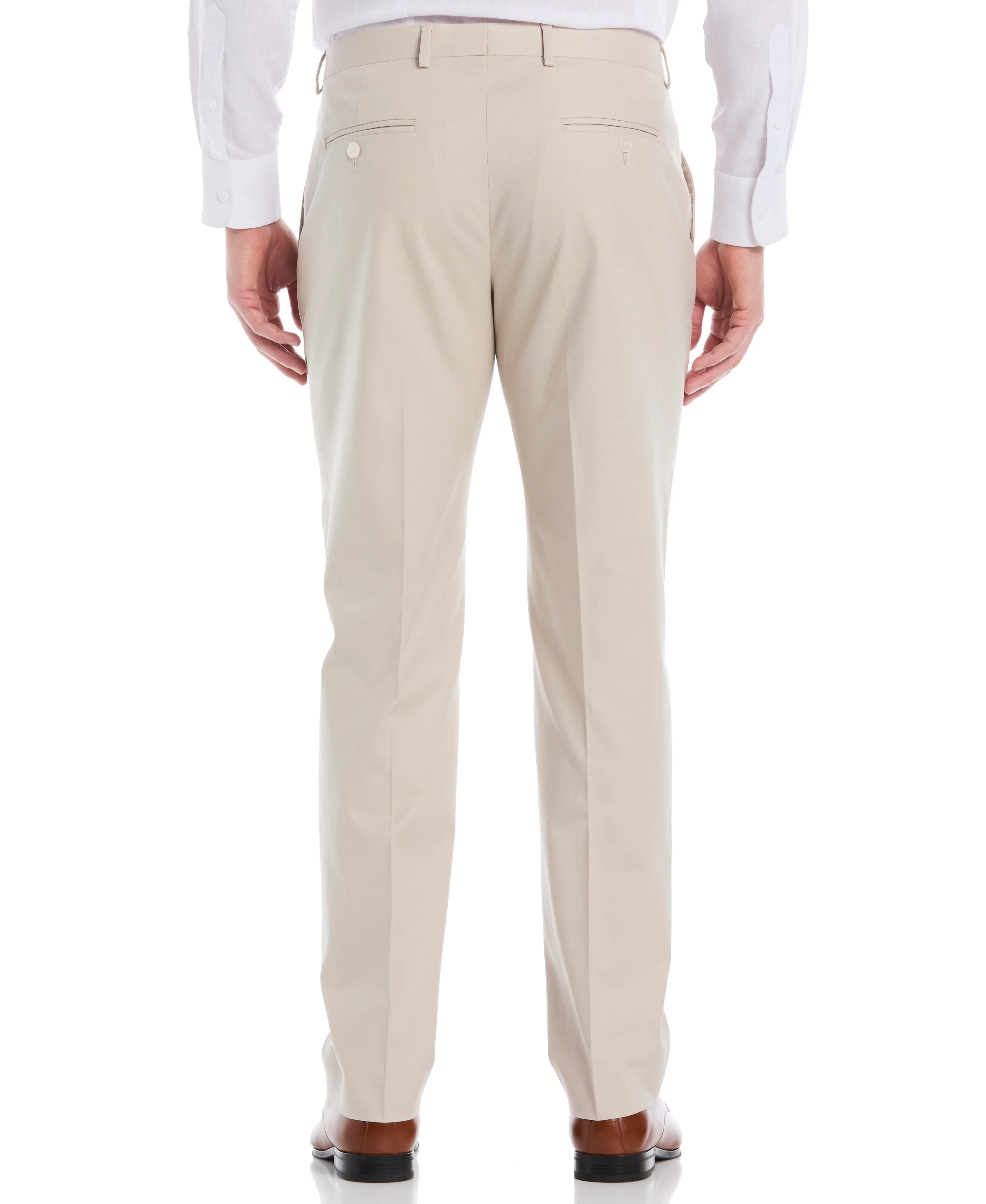 Linen Blend Flat Front Pant - Image 6