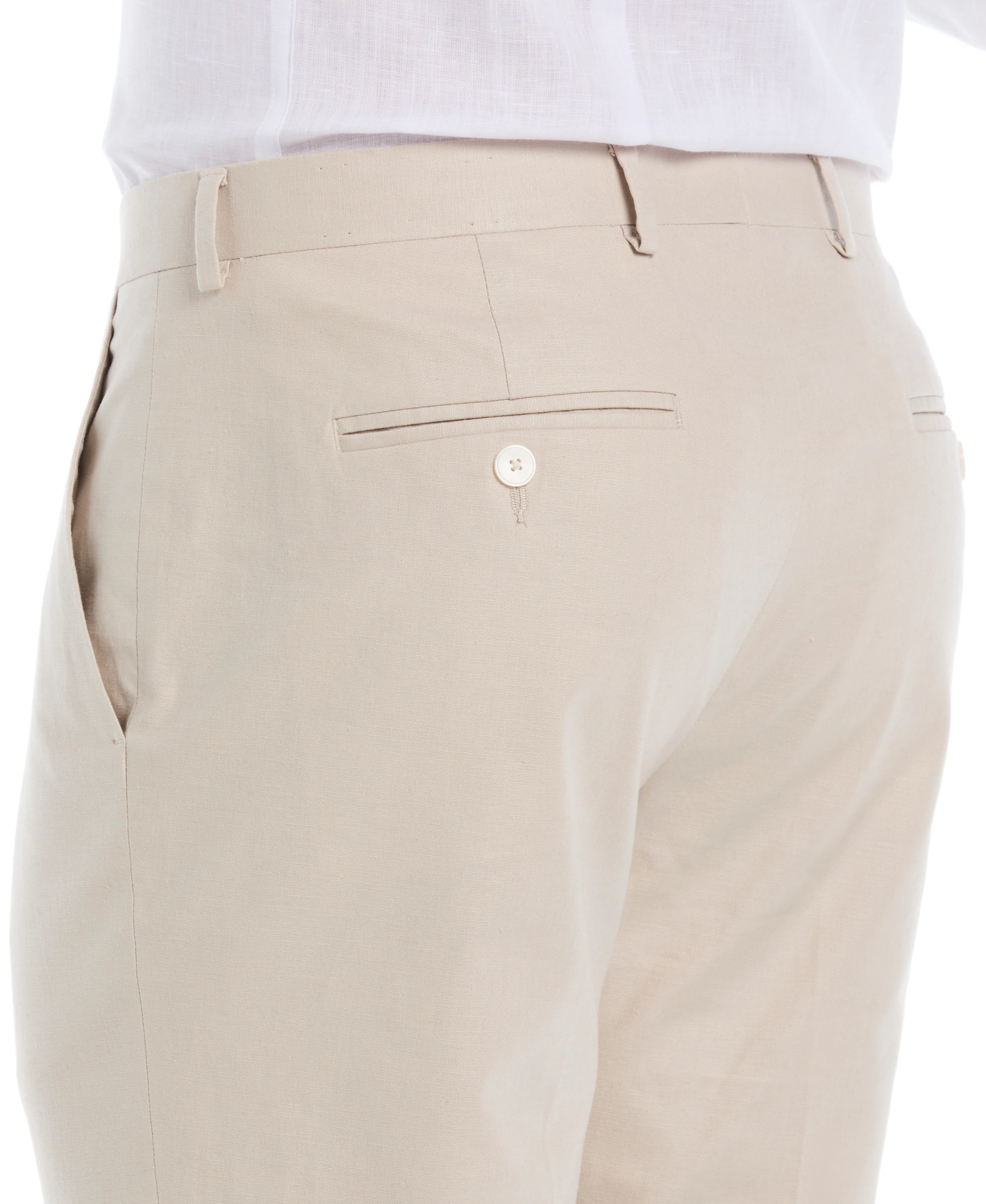 Linen Blend Flat Front Pant - Image 7
