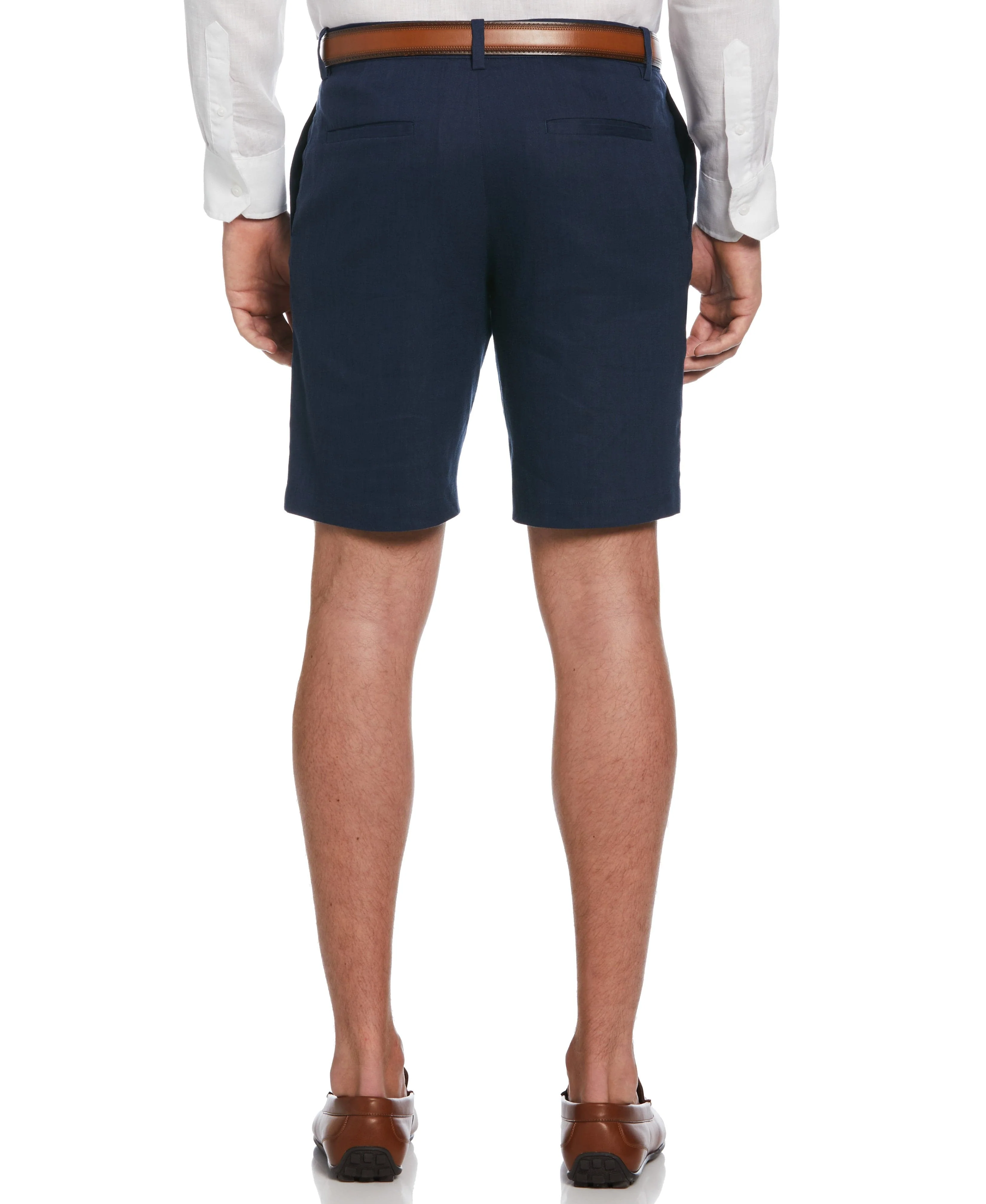 Linen-Blend Stretch Flat-Front Shorts - Image 15