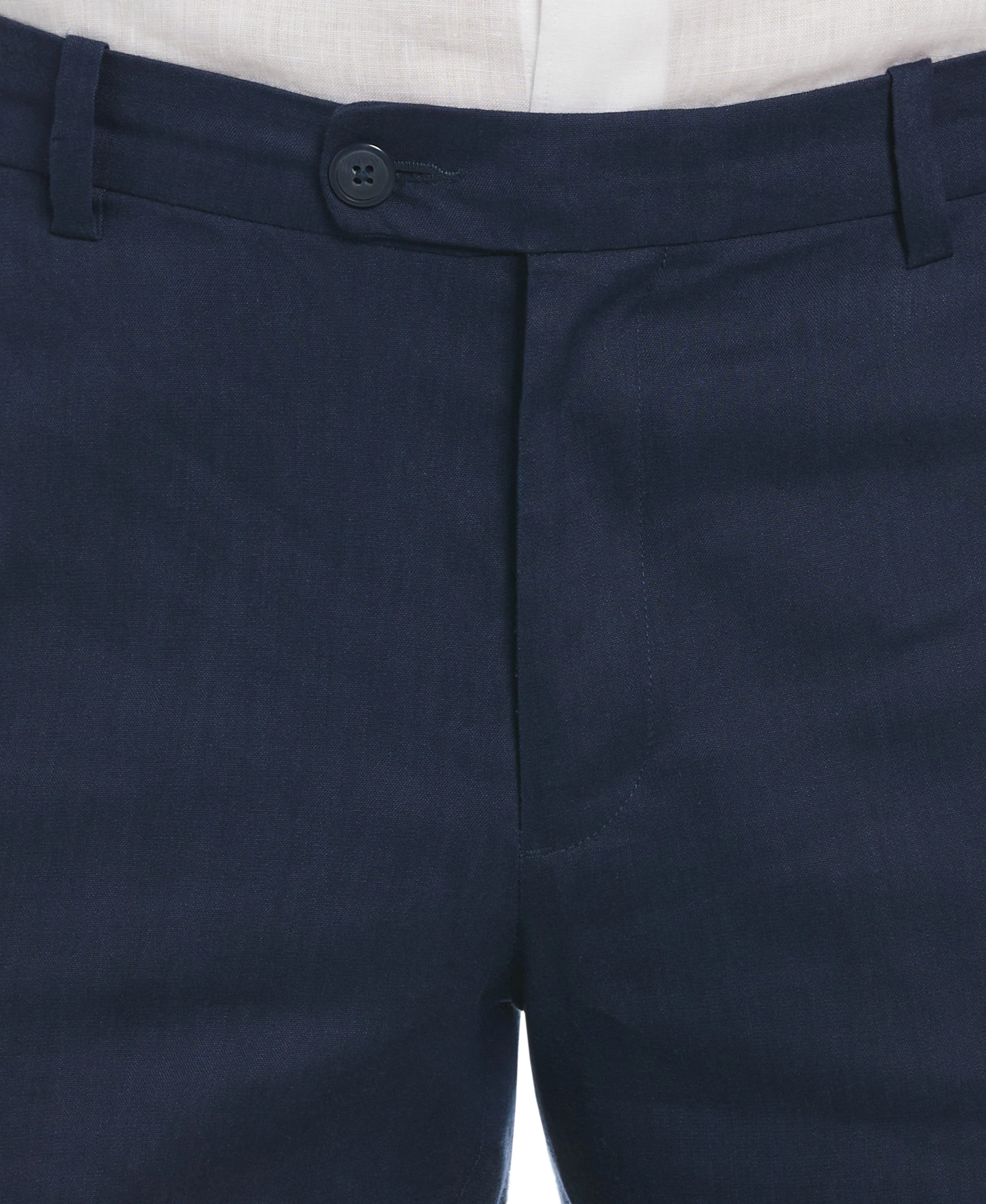 Linen-Blend Stretch Flat-Front Shorts - Image 16