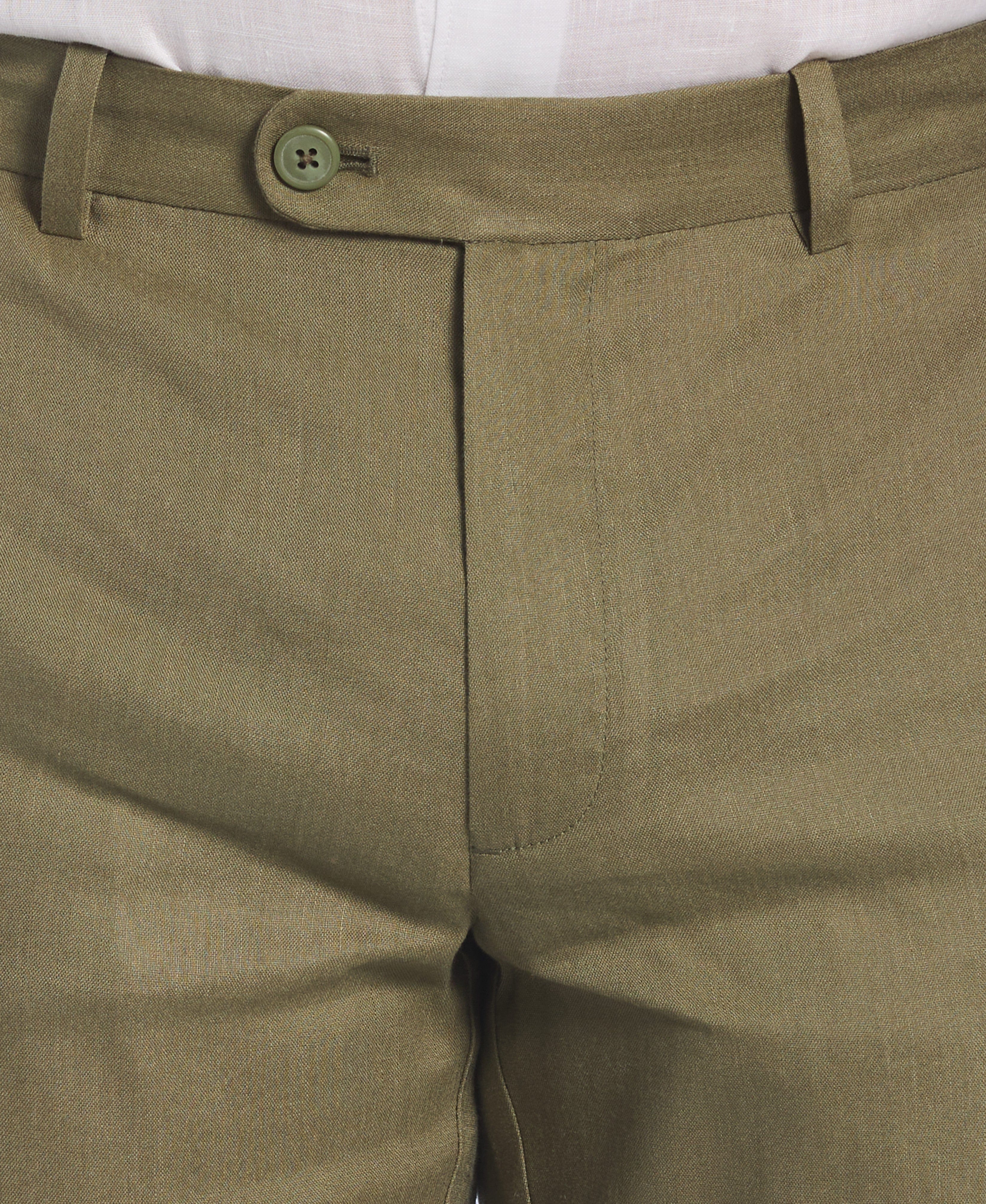 Linen-Blend Stretch Flat-Front Shorts - Image 8