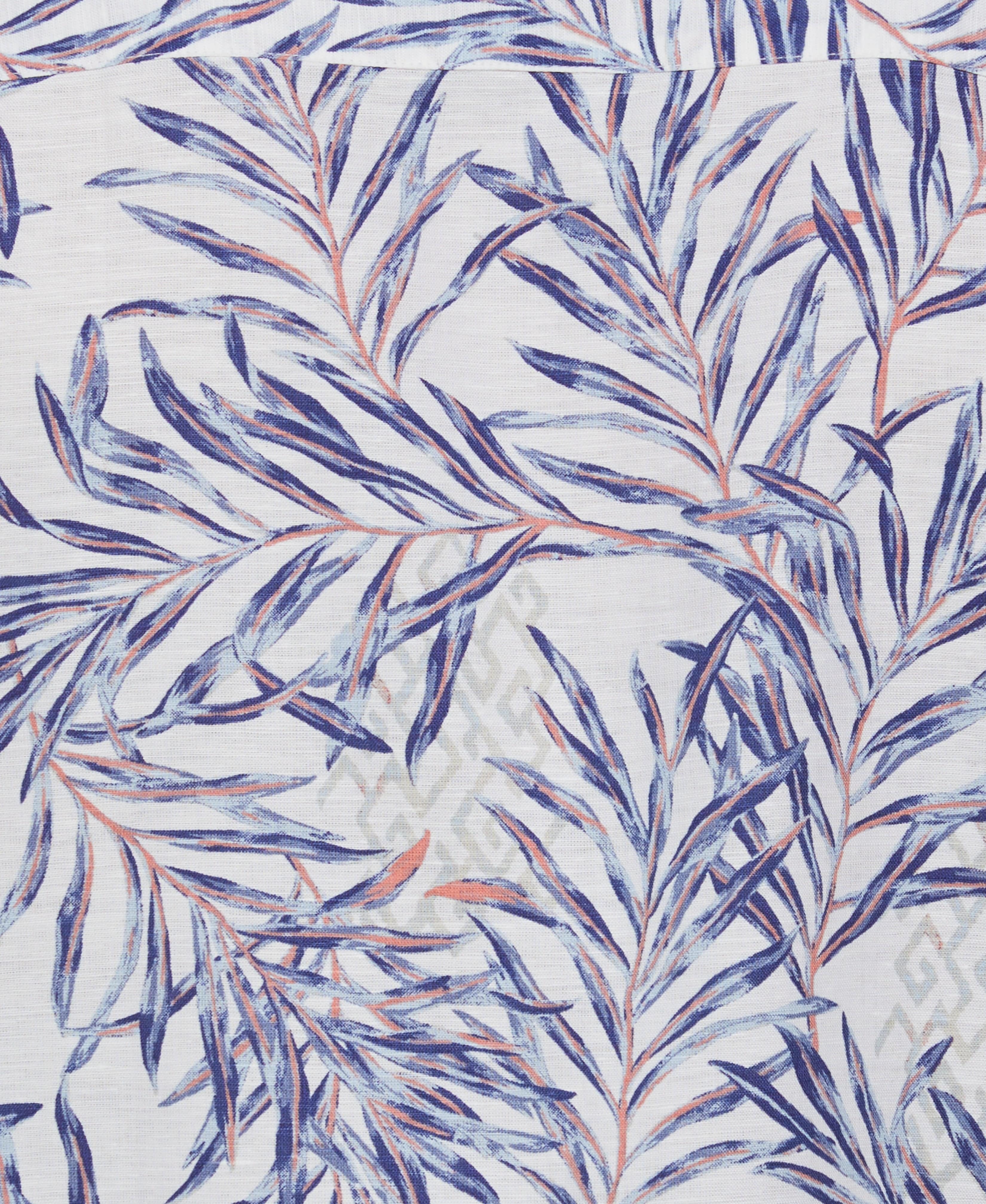 Linen Blend Geo Leaf Print Shirt - Image 5