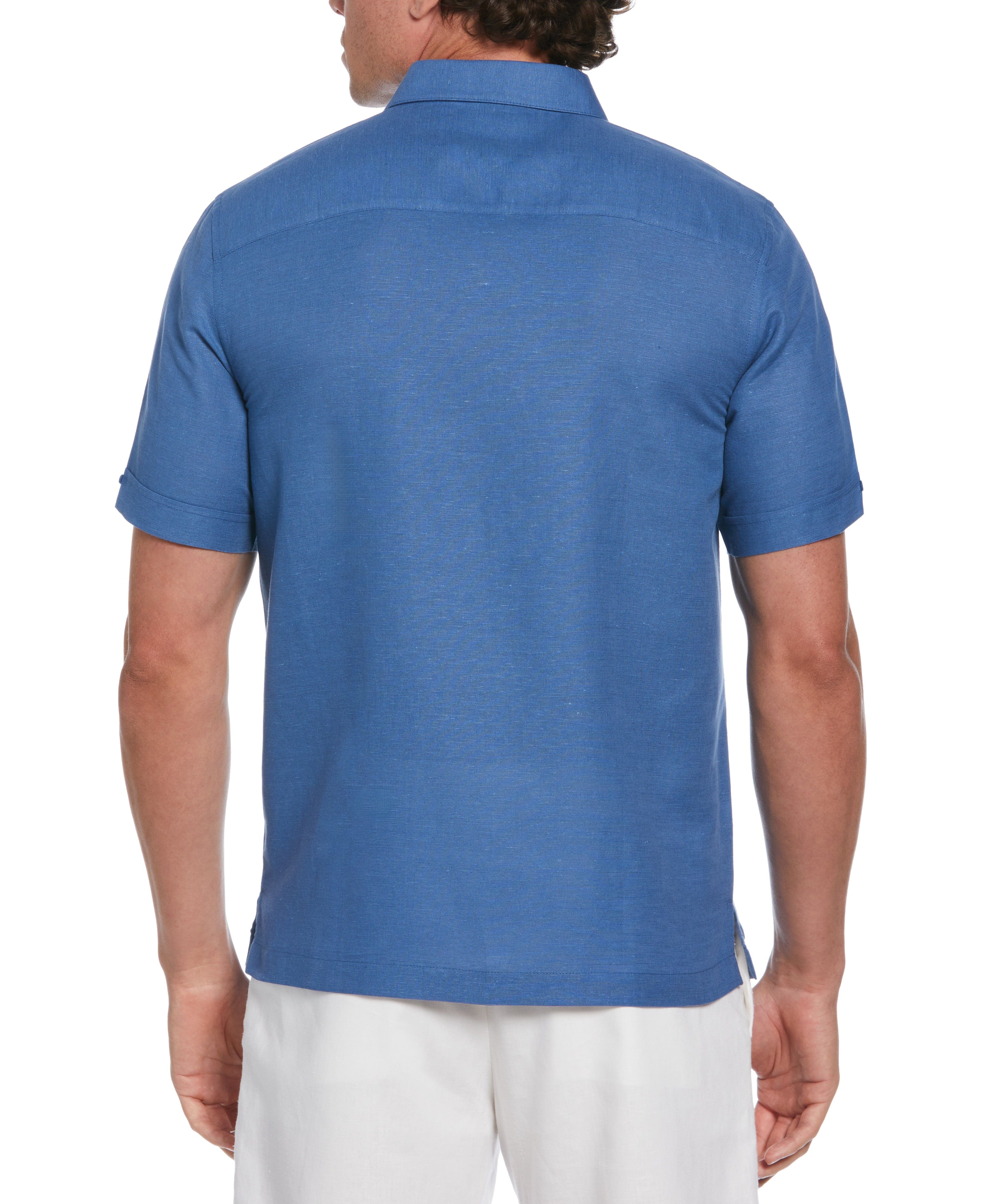 Linen Blend Gradient Panel Shirt - Image 2