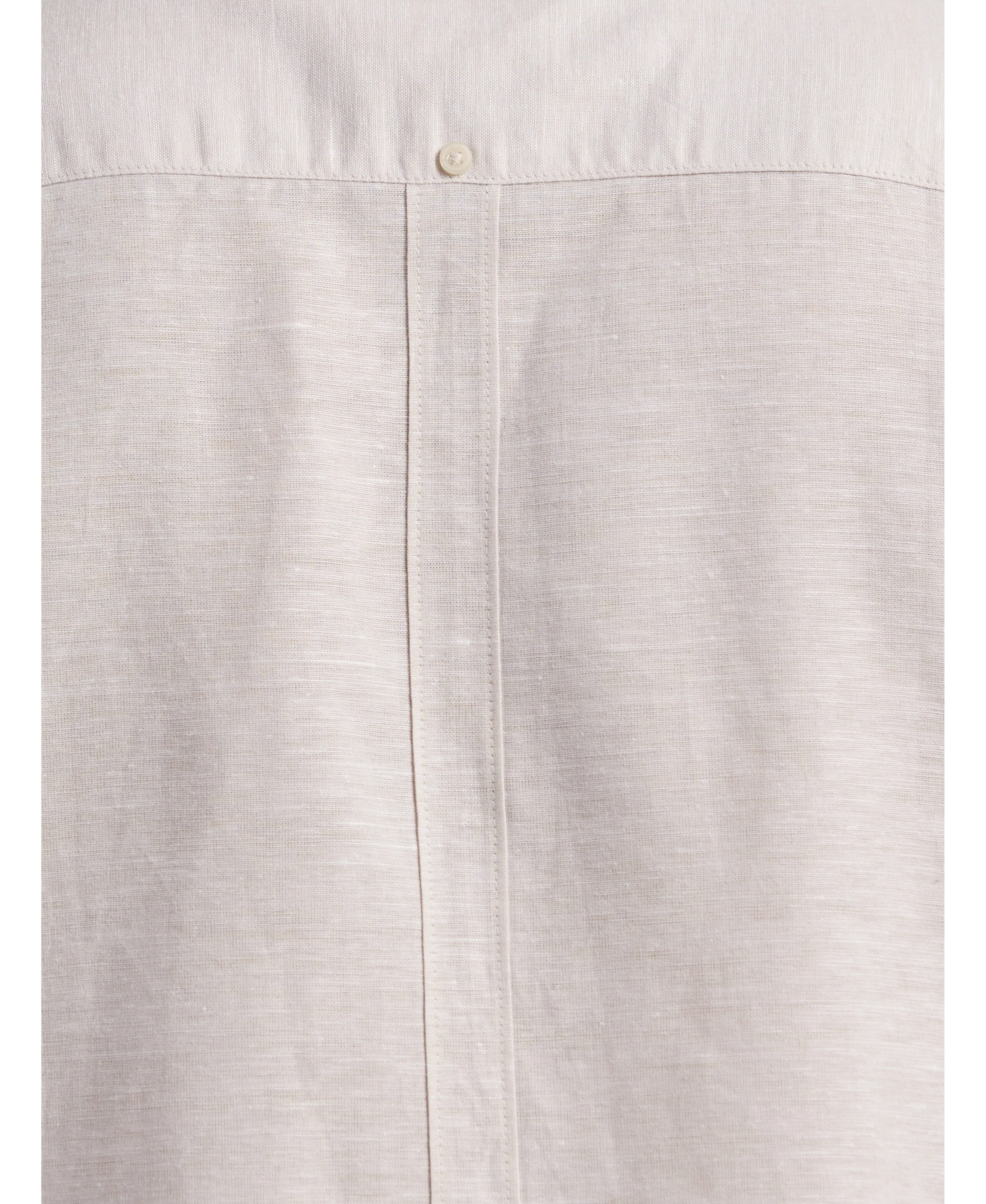 Linen Blend Cross Dye Guayabera Shirt - Image 13