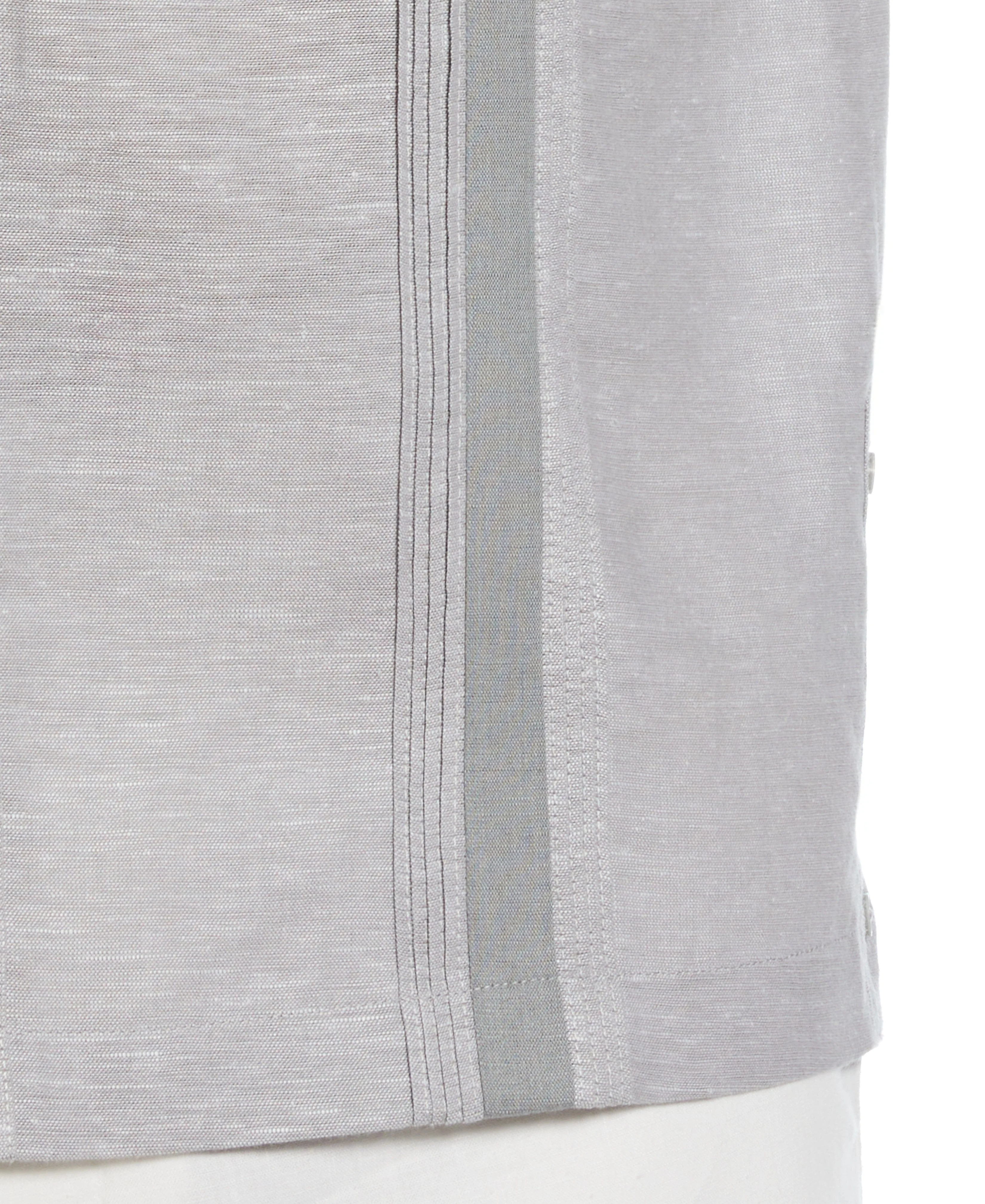 Linen Blend Cross Dye Guayabera Shirt - Image 16