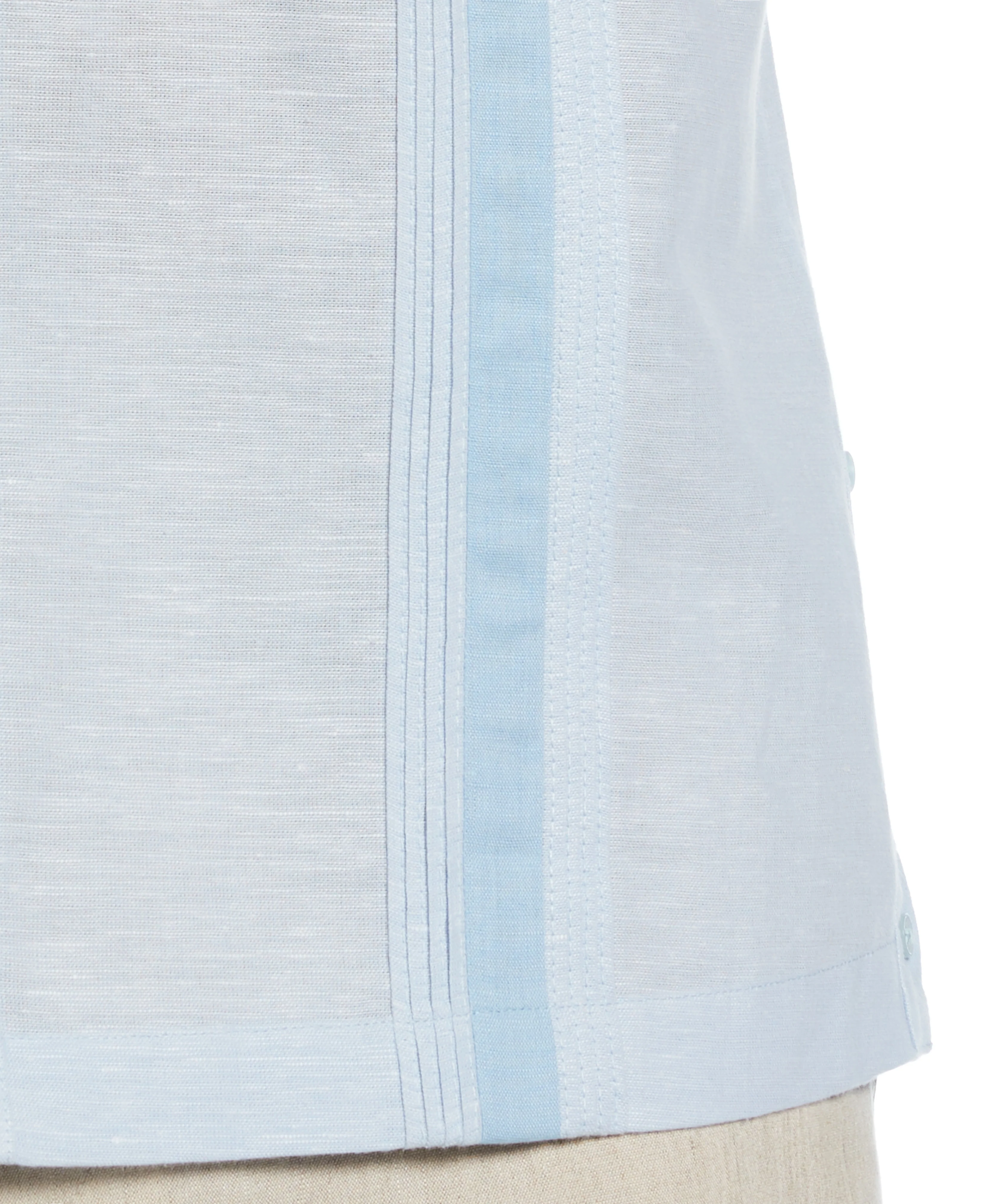 Linen Blend Cross Dye Guayabera Shirt - Image 21