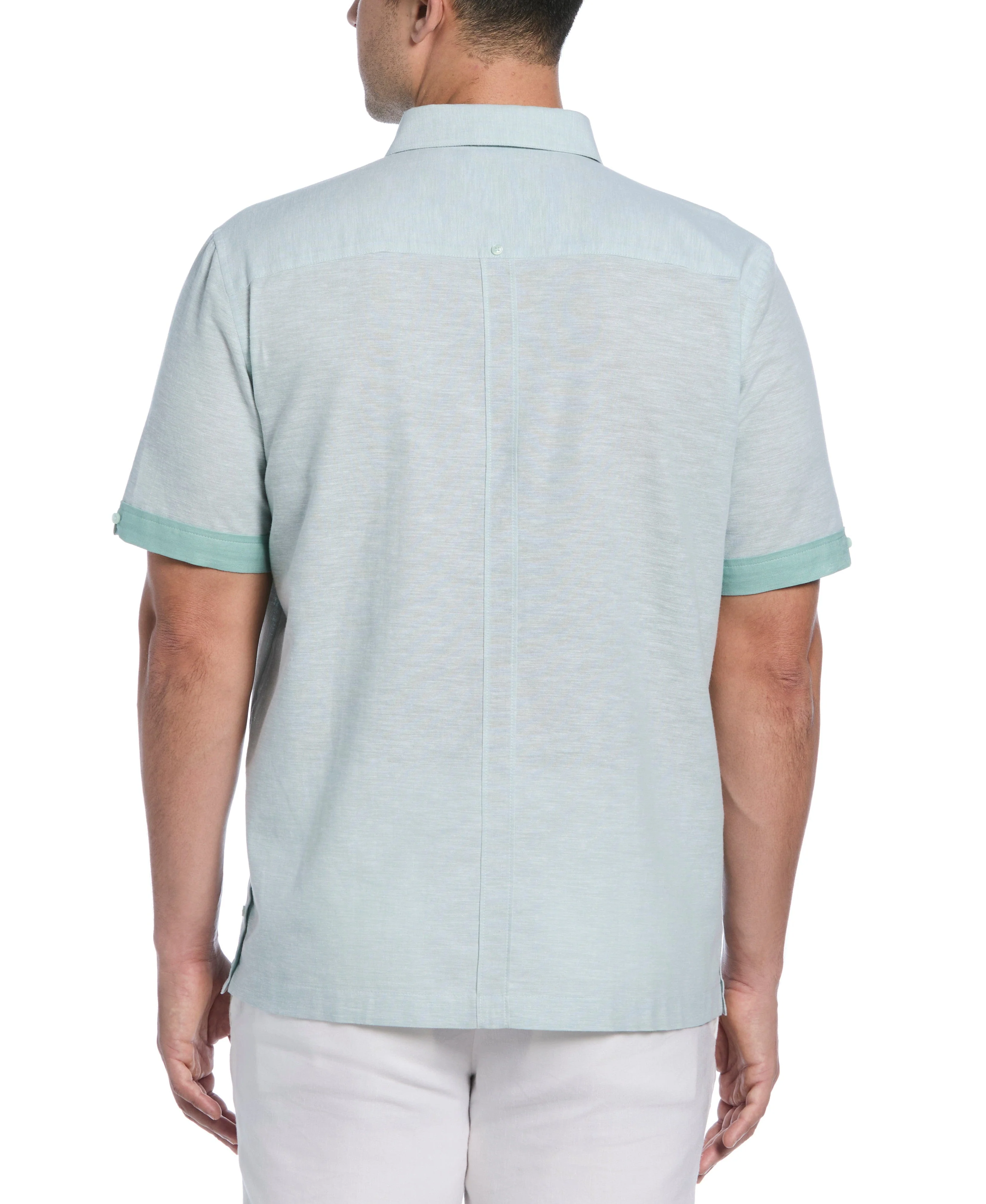 Linen Blend Cross Dye Guayabera Shirt - Image 25