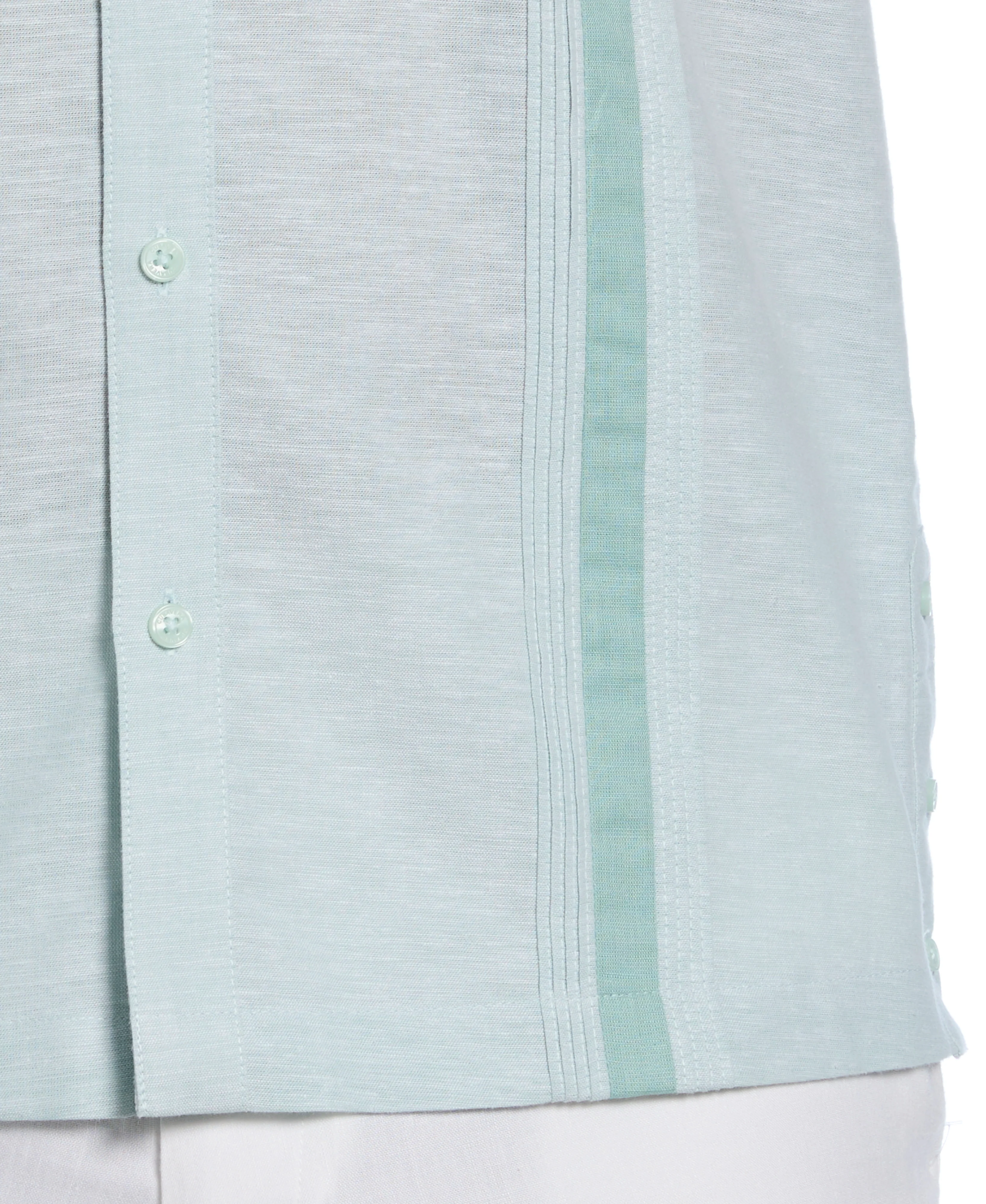 Linen Blend Cross Dye Guayabera Shirt - Image 26