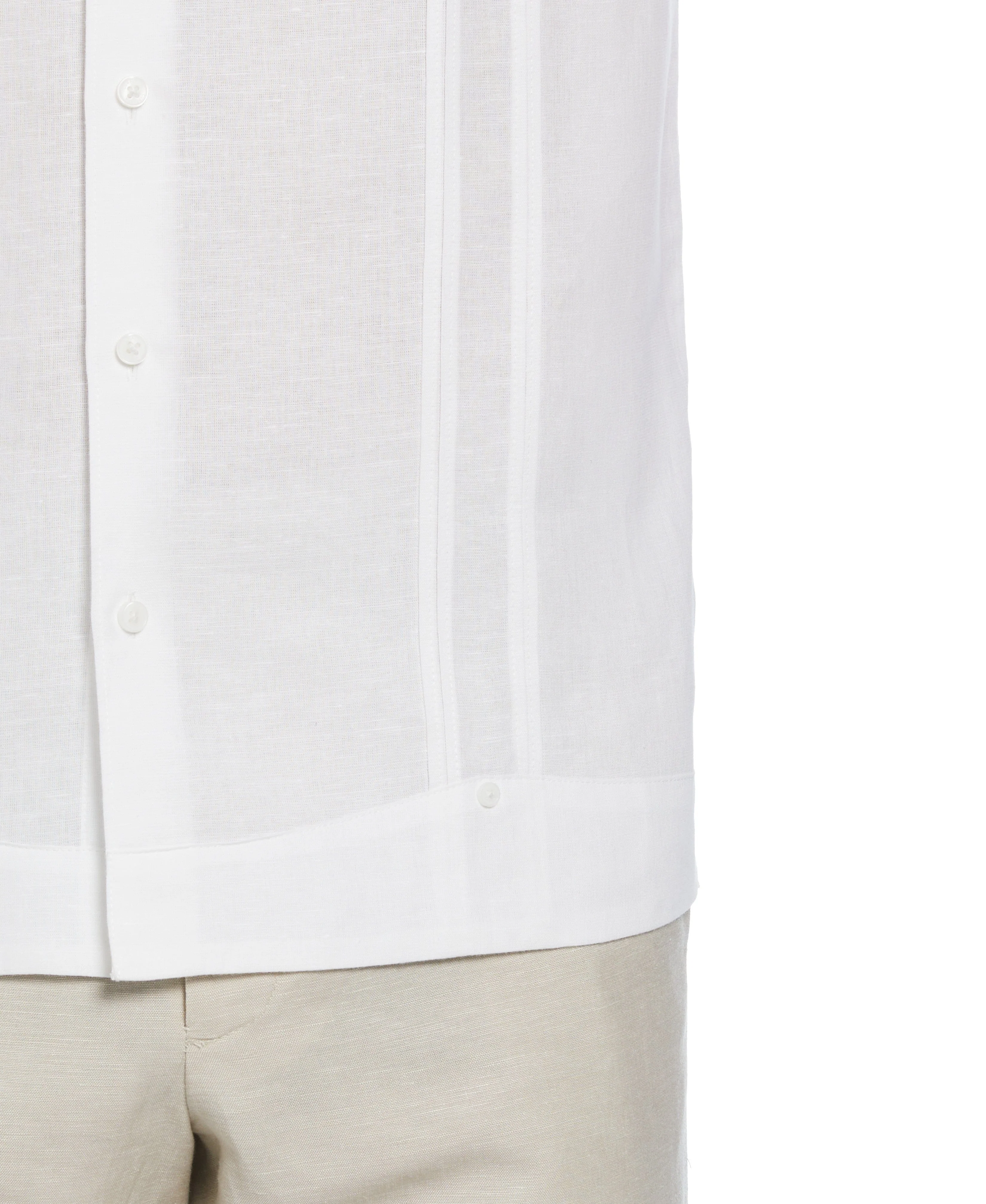 Linen Blend No-Pocket Guayabera Shirt - Image 14