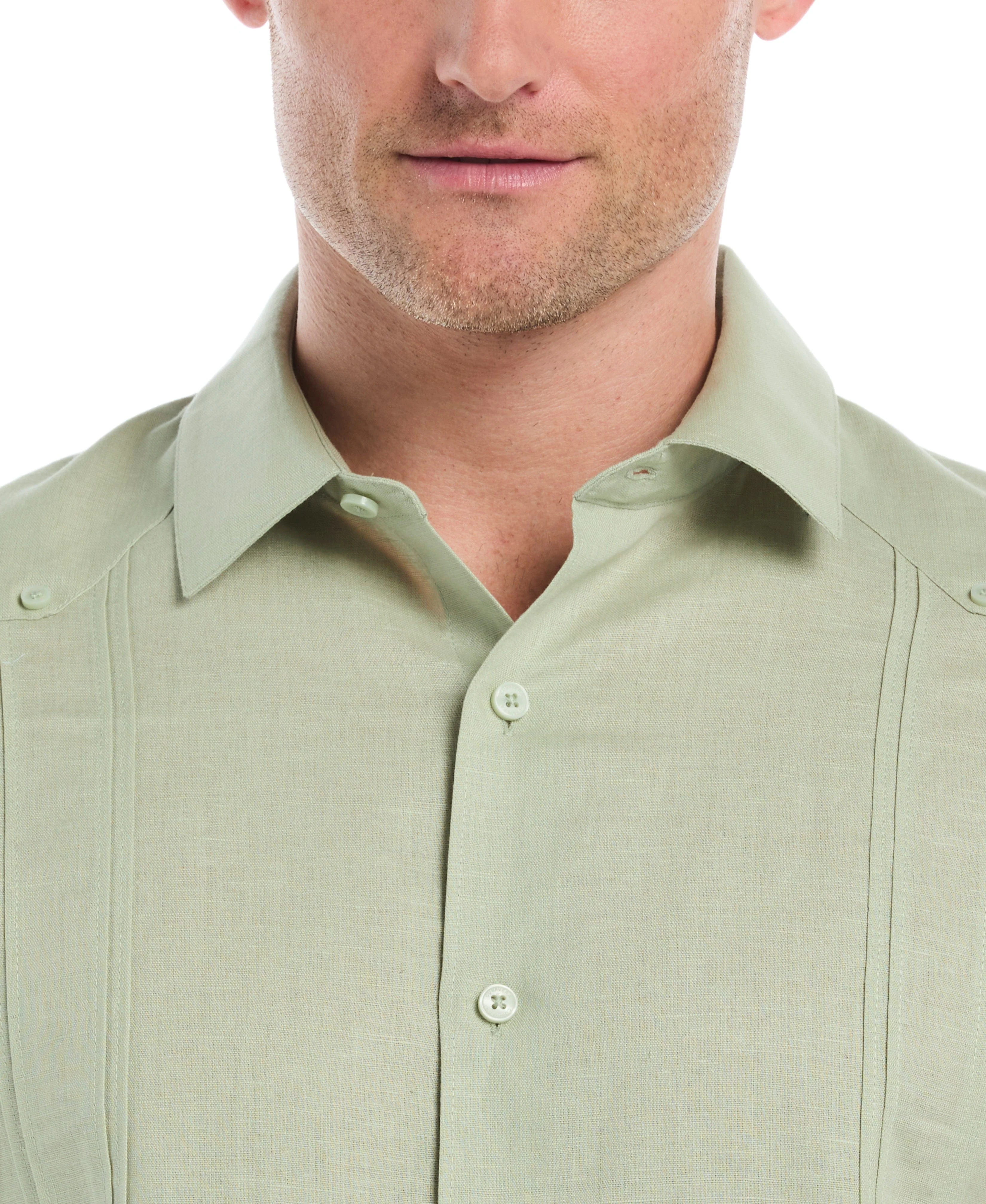 Linen Blend No-Pocket Guayabera Shirt - Image 21