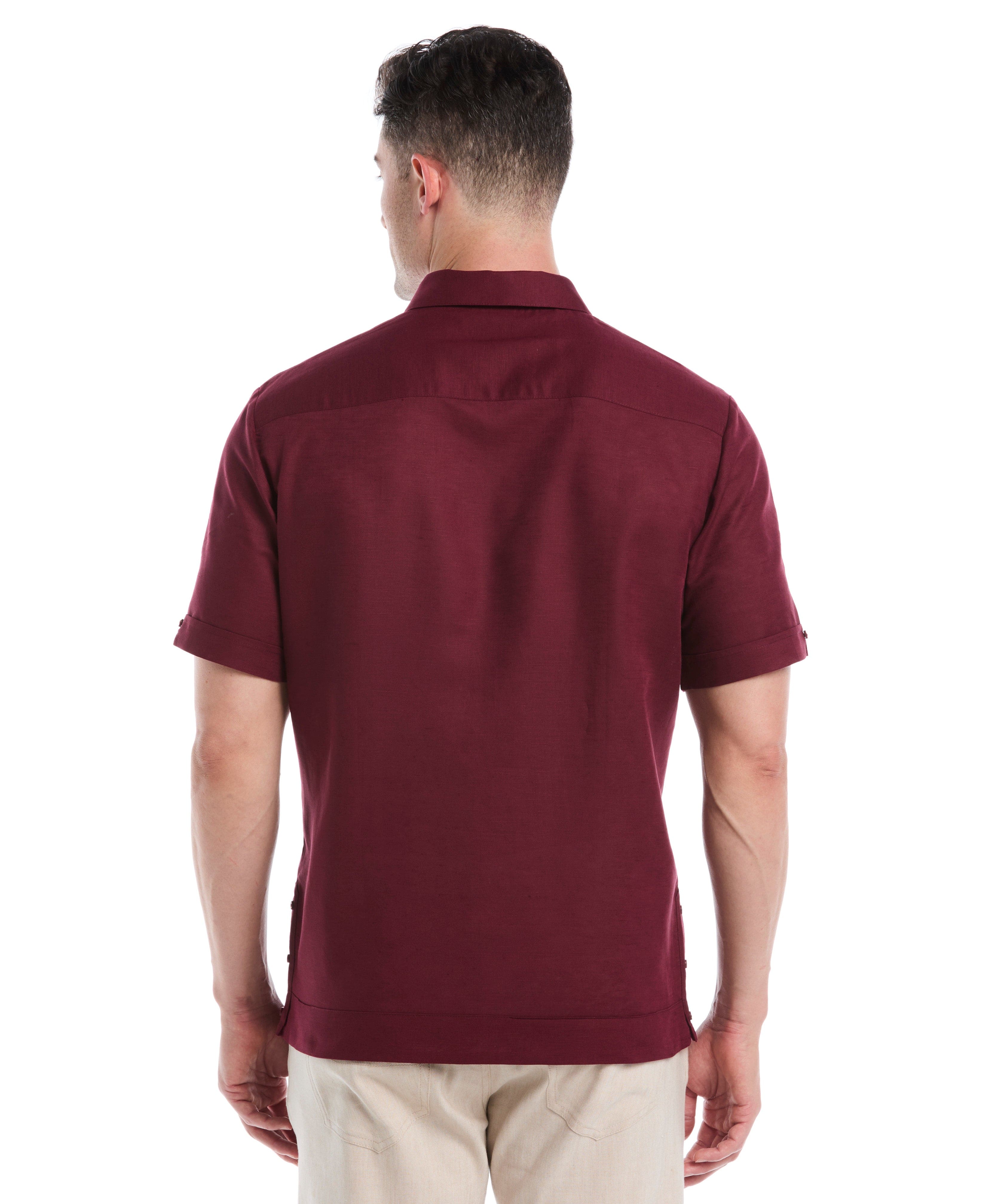 Linen Blend No-Pocket Guayabera Shirt - Image 24