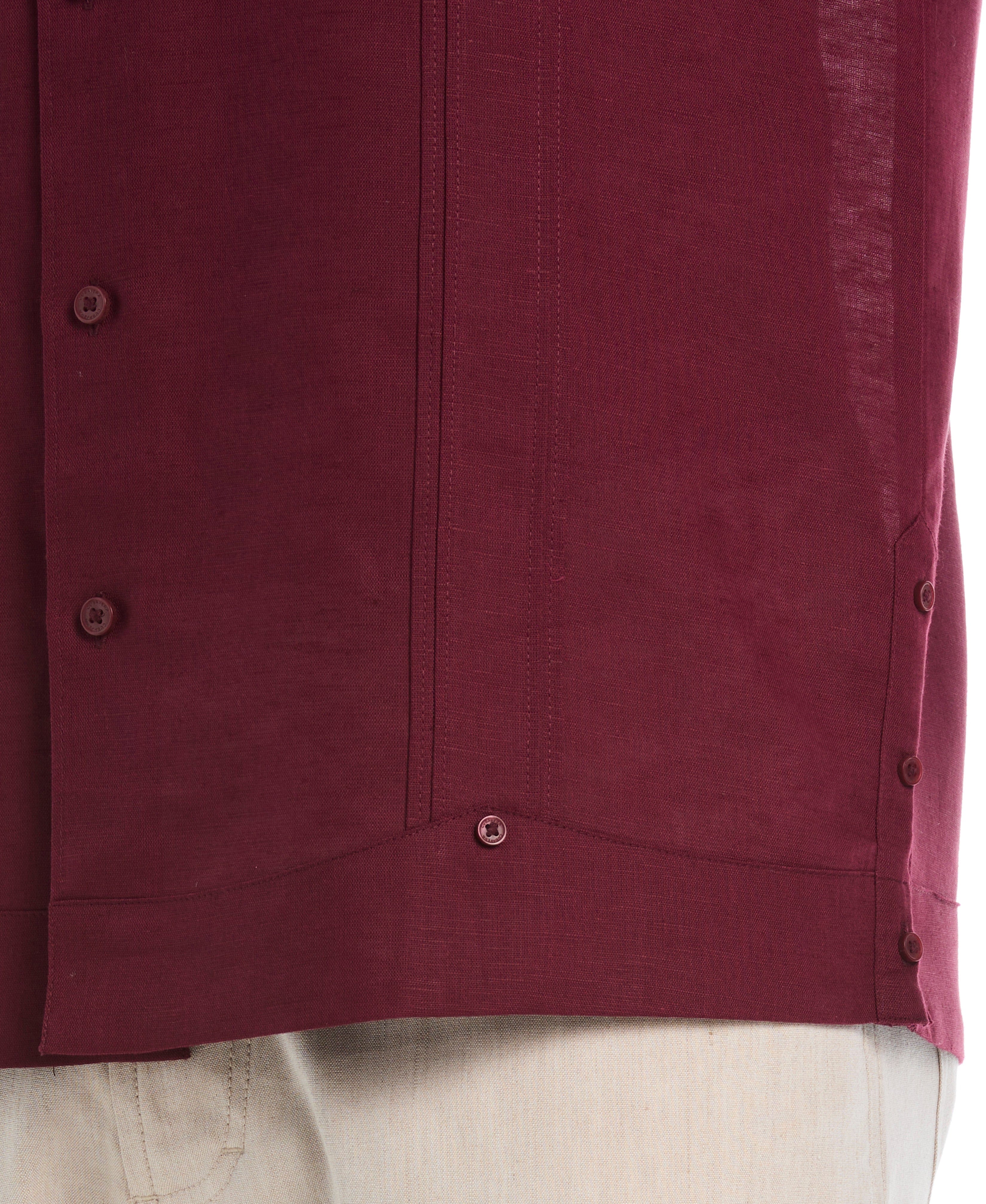 Linen Blend No-Pocket Guayabera Shirt - Image 25