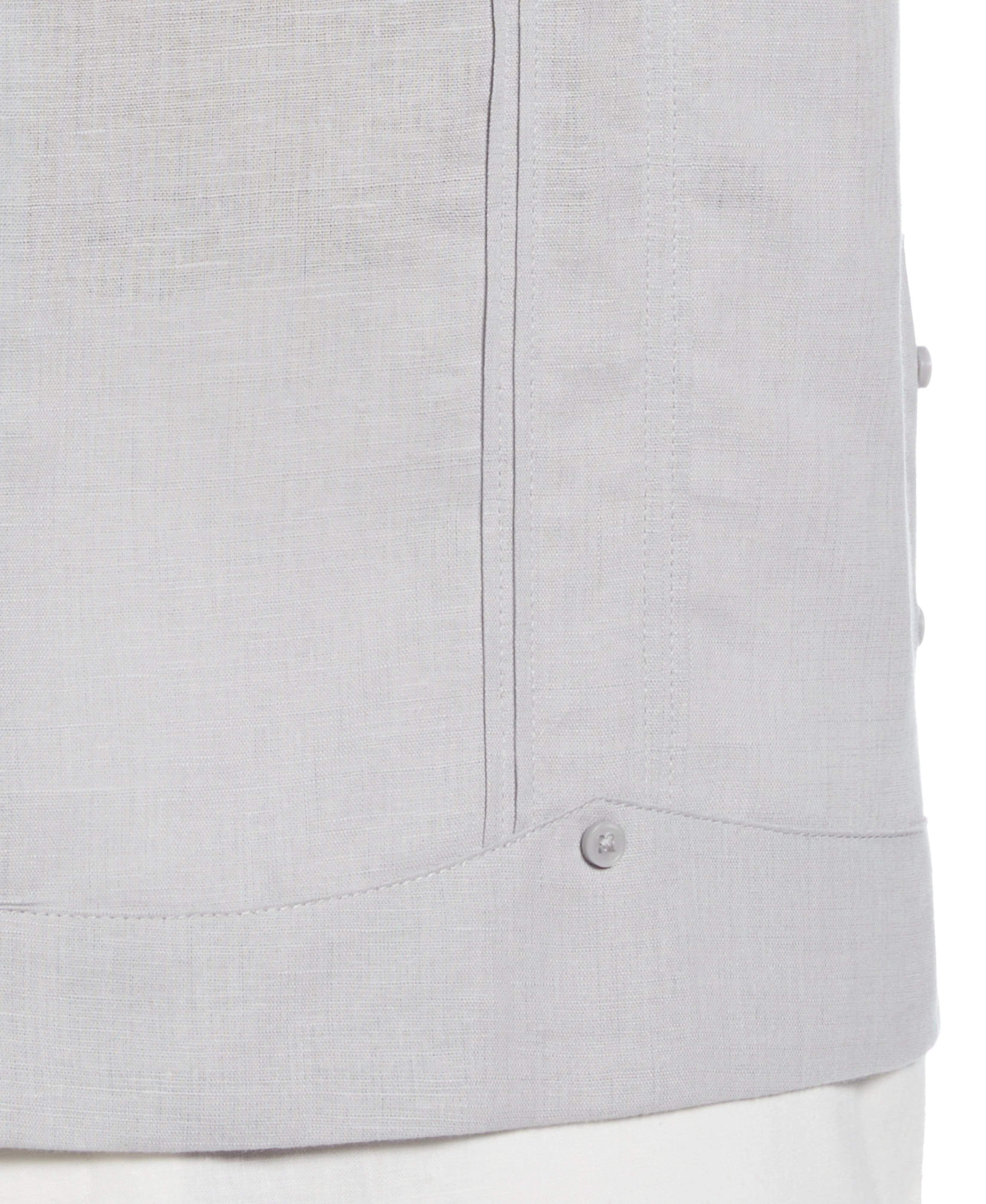 Linen Blend No-Pocket Guayabera Shirt - Image 31