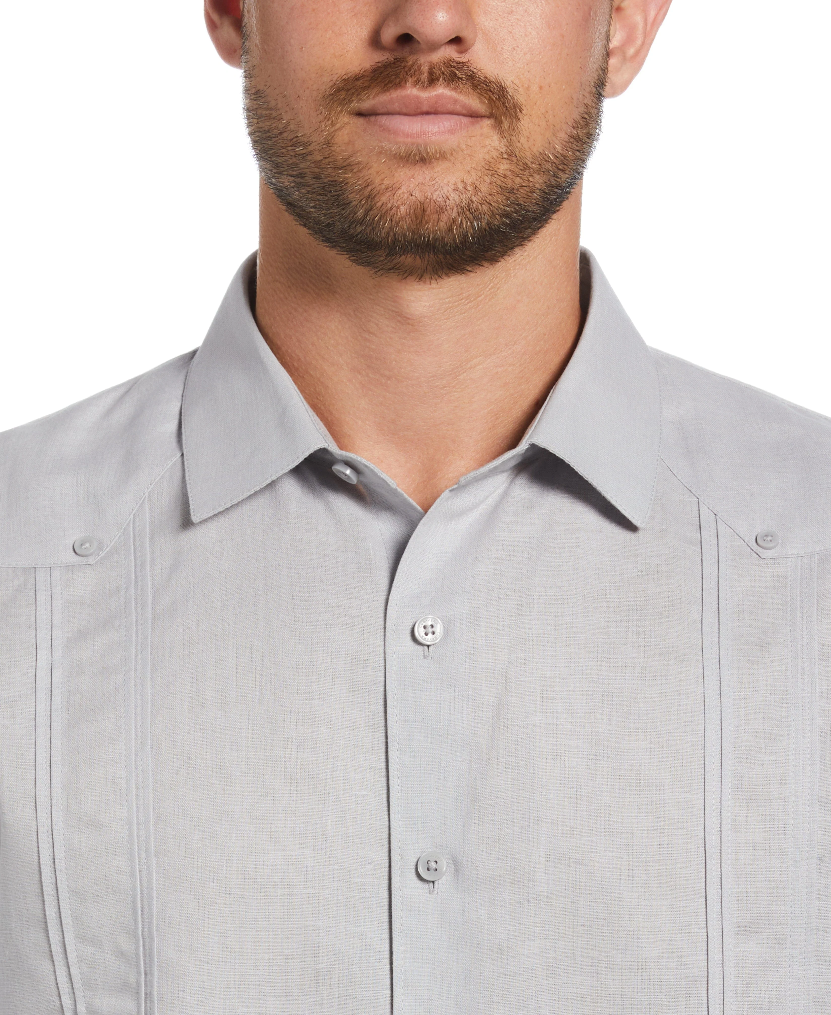 Linen Blend No-Pocket Guayabera Shirt - Image 32