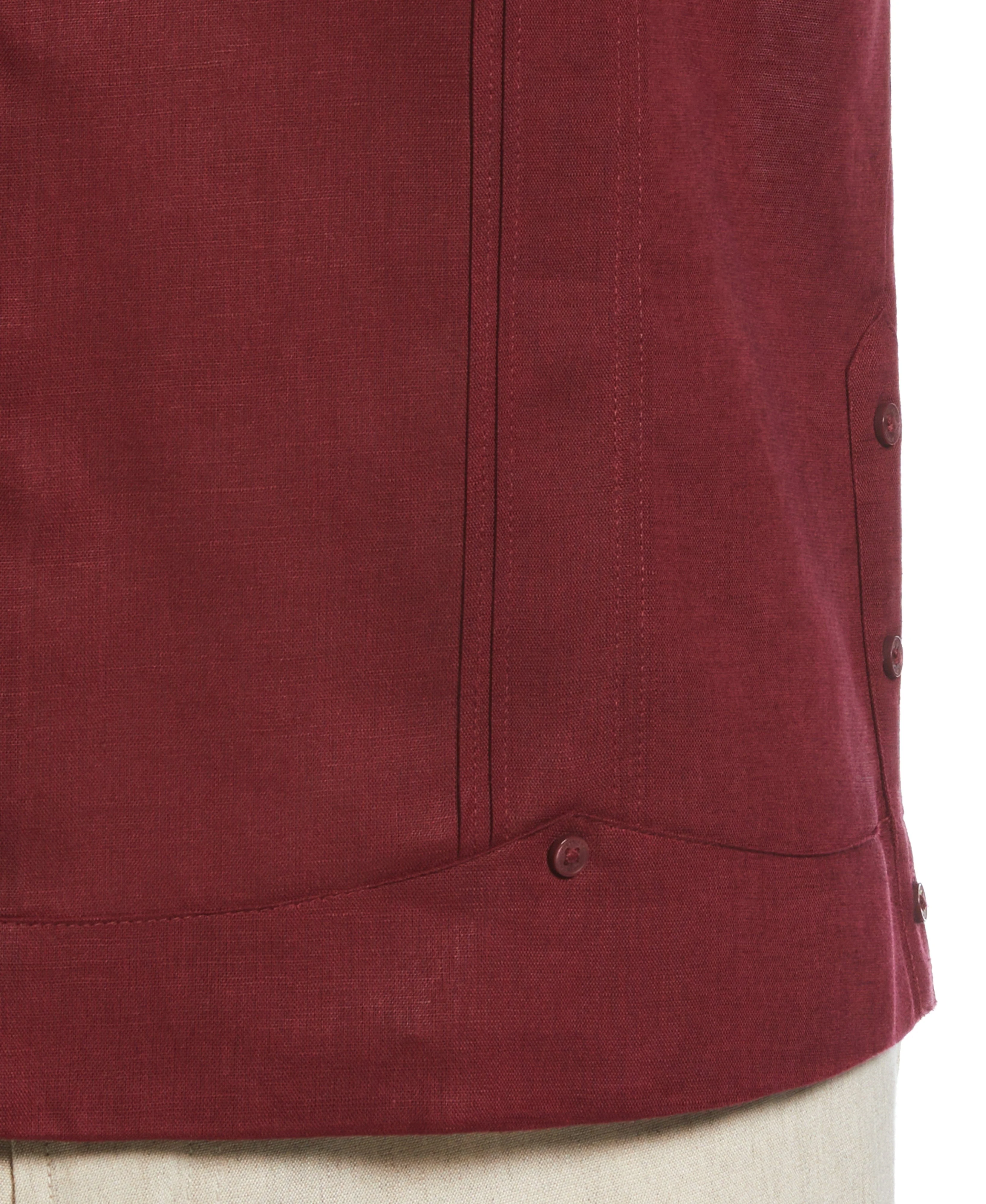 Linen Blend No-Pocket Guayabera Shirt - Image 36