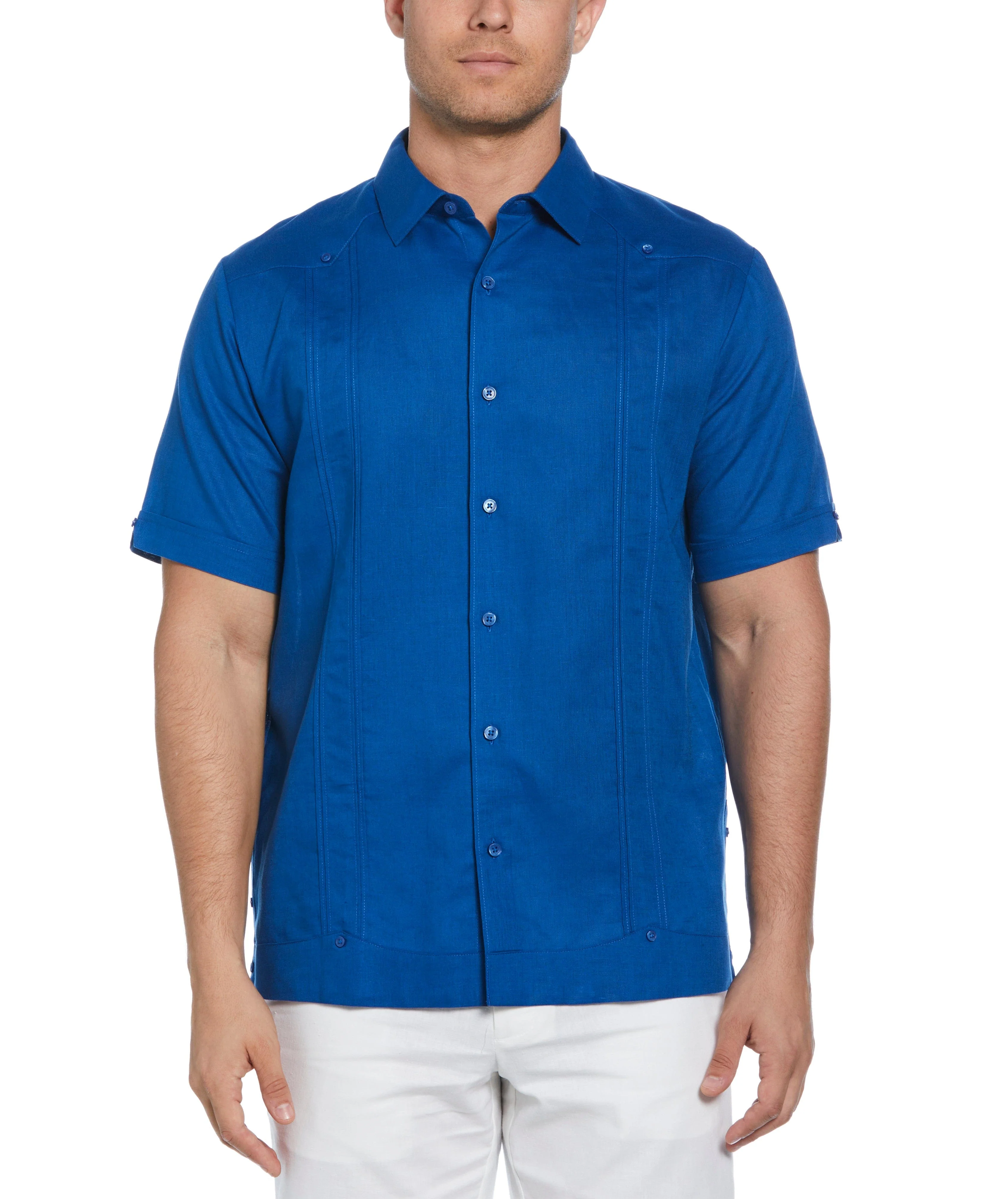 Linen Blend No-Pocket Guayabera Shirt - Image 39