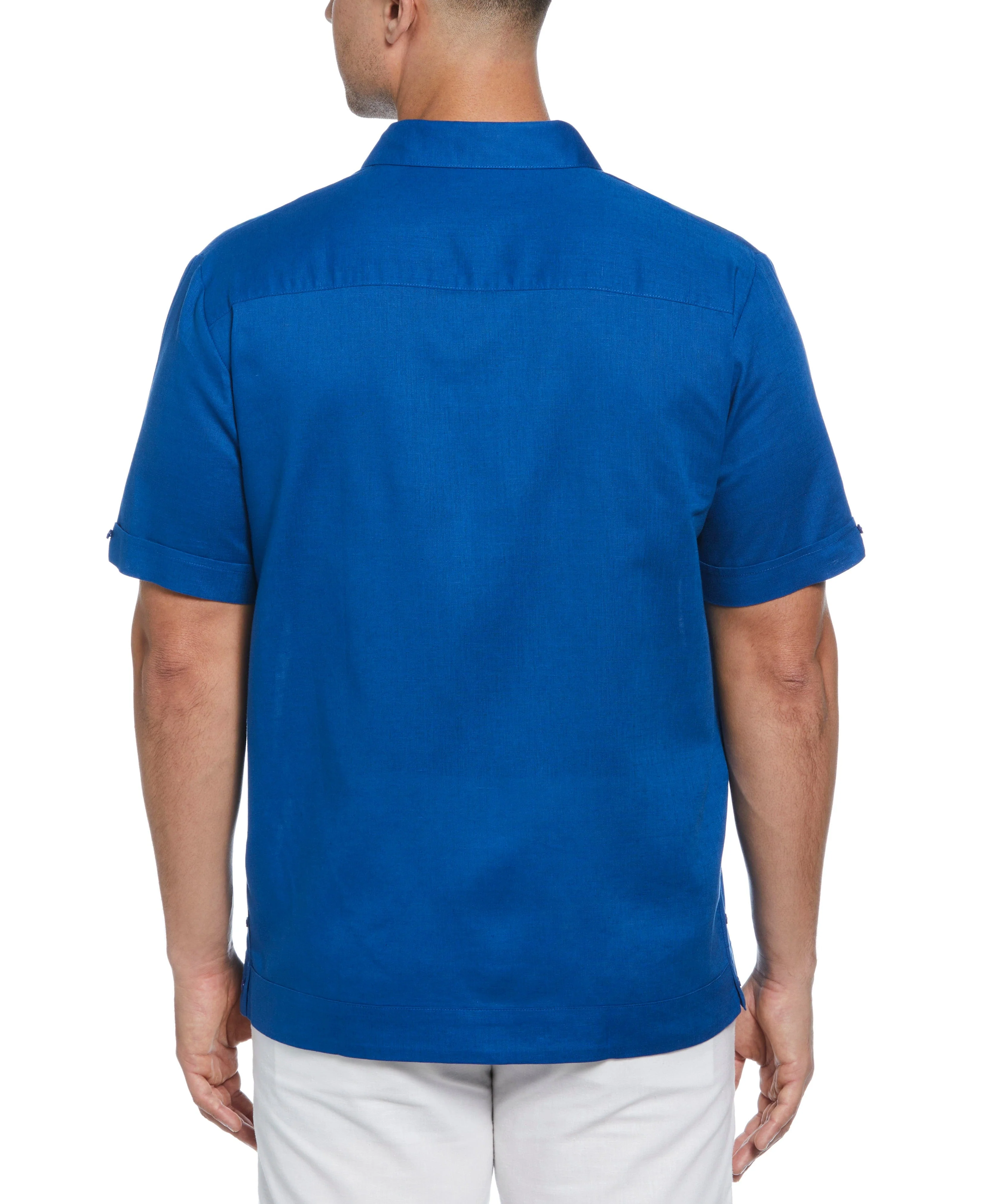 Linen Blend No-Pocket Guayabera Shirt - Image 40