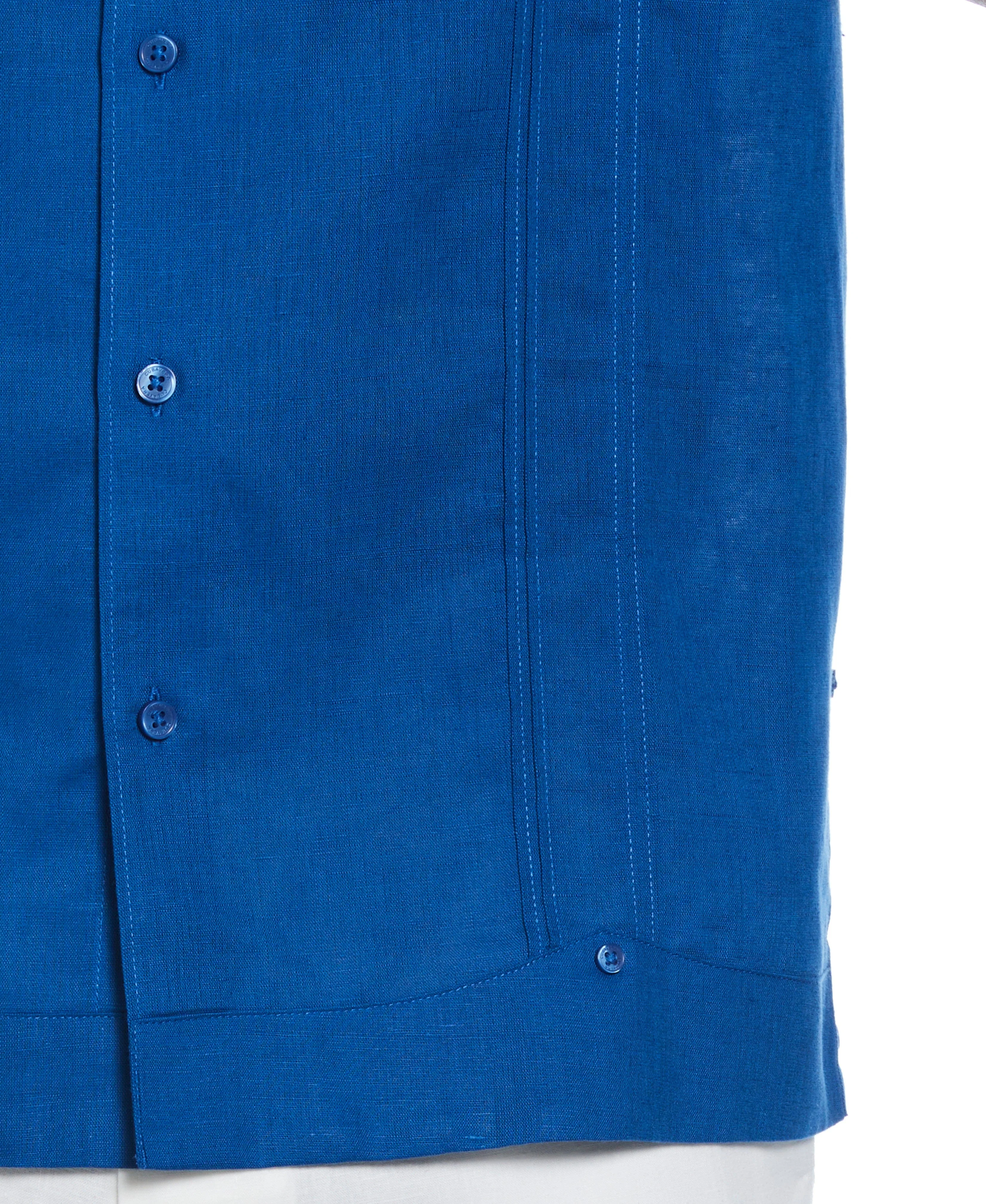Linen Blend No-Pocket Guayabera Shirt - Image 41
