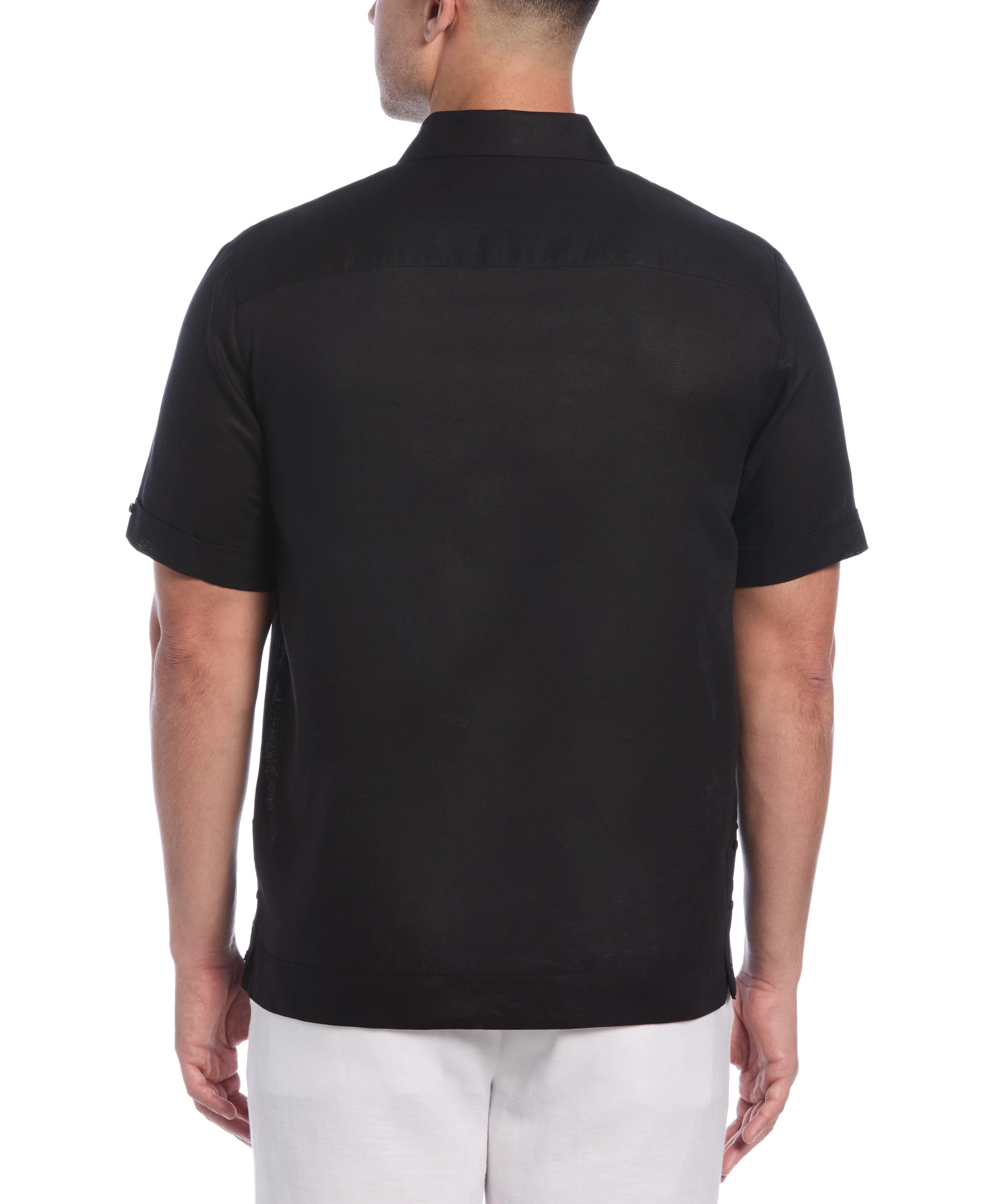 Linen Blend No-Pocket Guayabera Shirt - Image 8