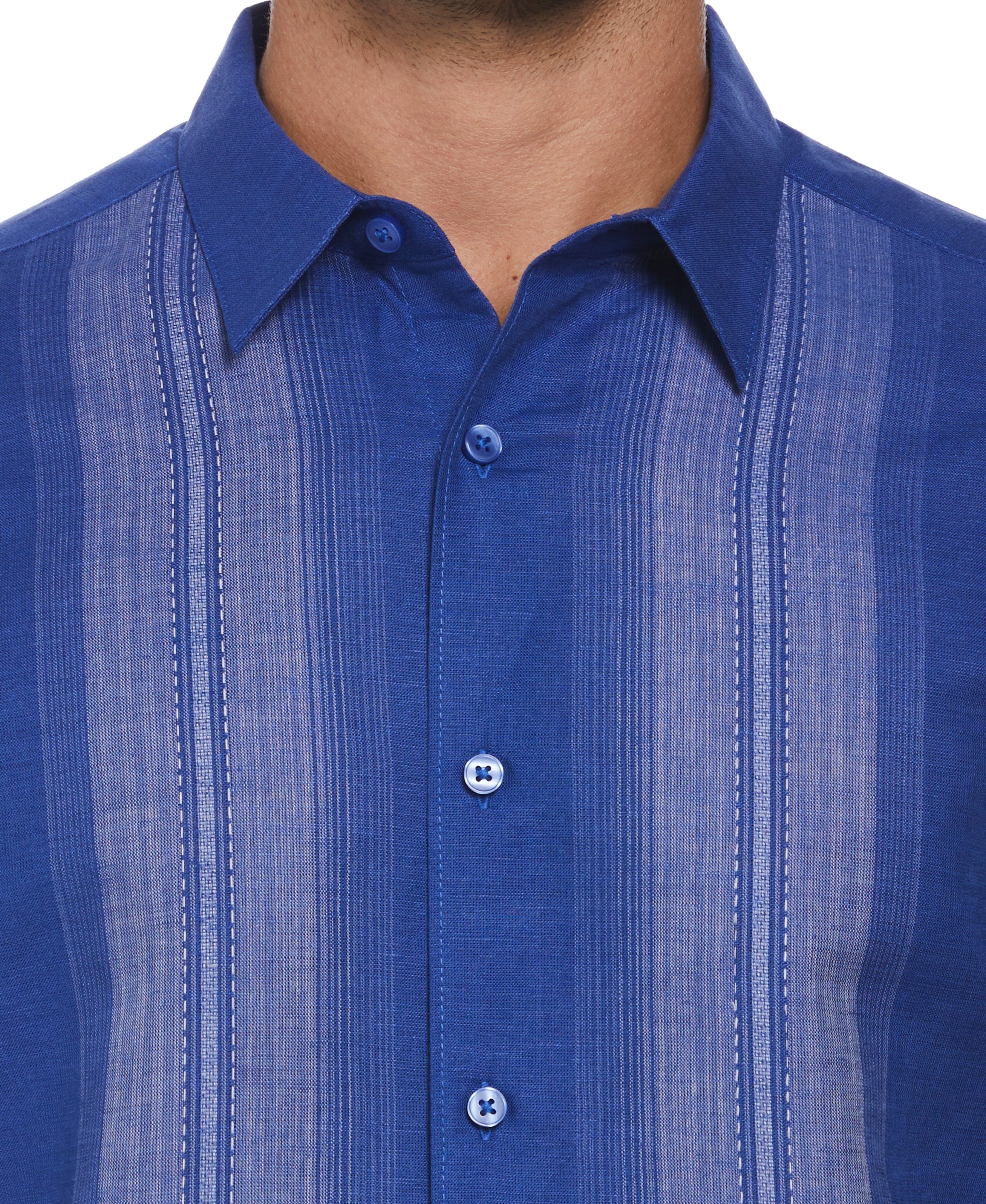 Linen Blend L-Shape Yarn Dye Shirt - Image 3