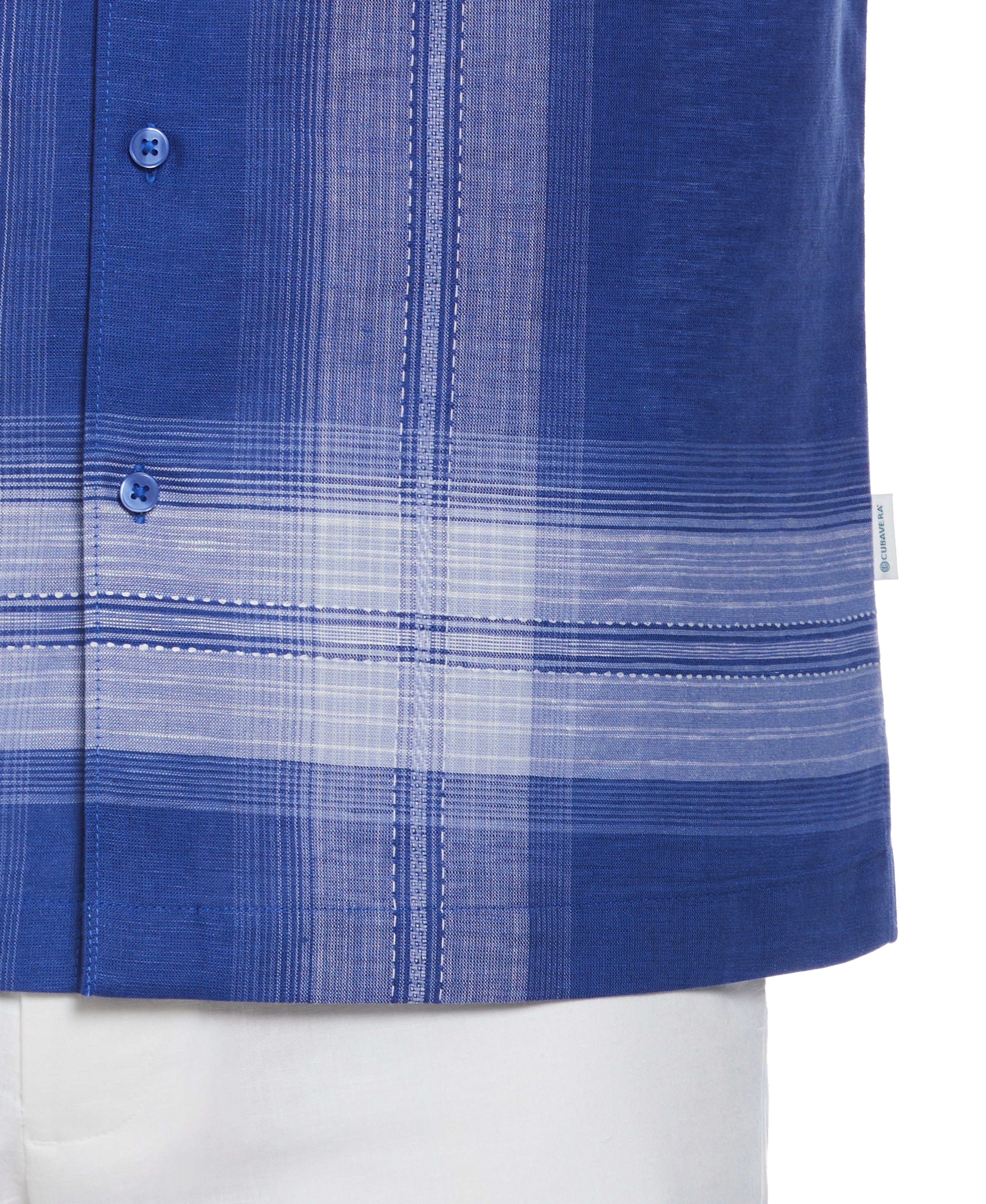 Linen Blend L-Shape Yarn Dye Shirt - Image 4