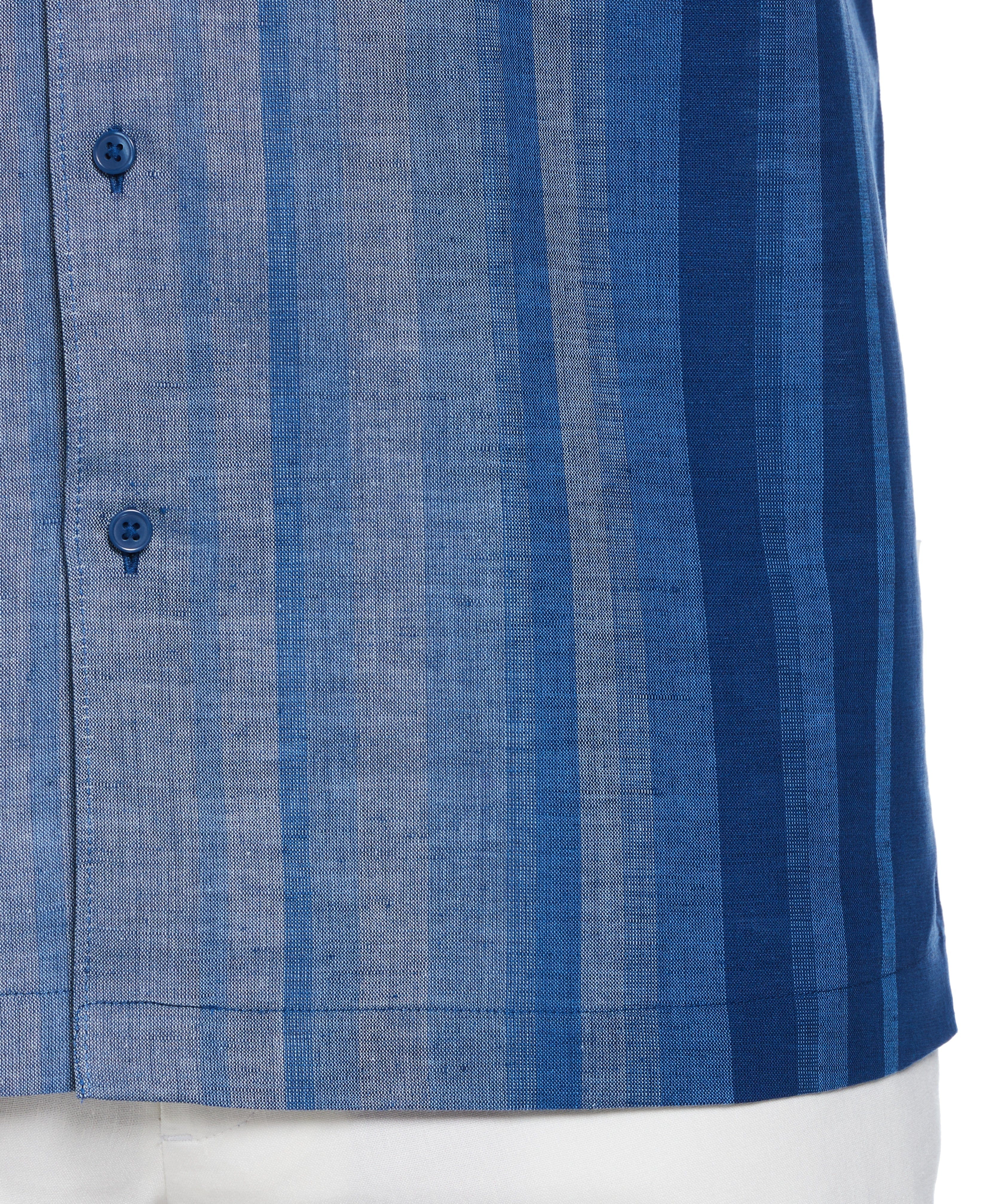 Big & Tall Linen Blend Ombre Stripe Shirt - Image 3