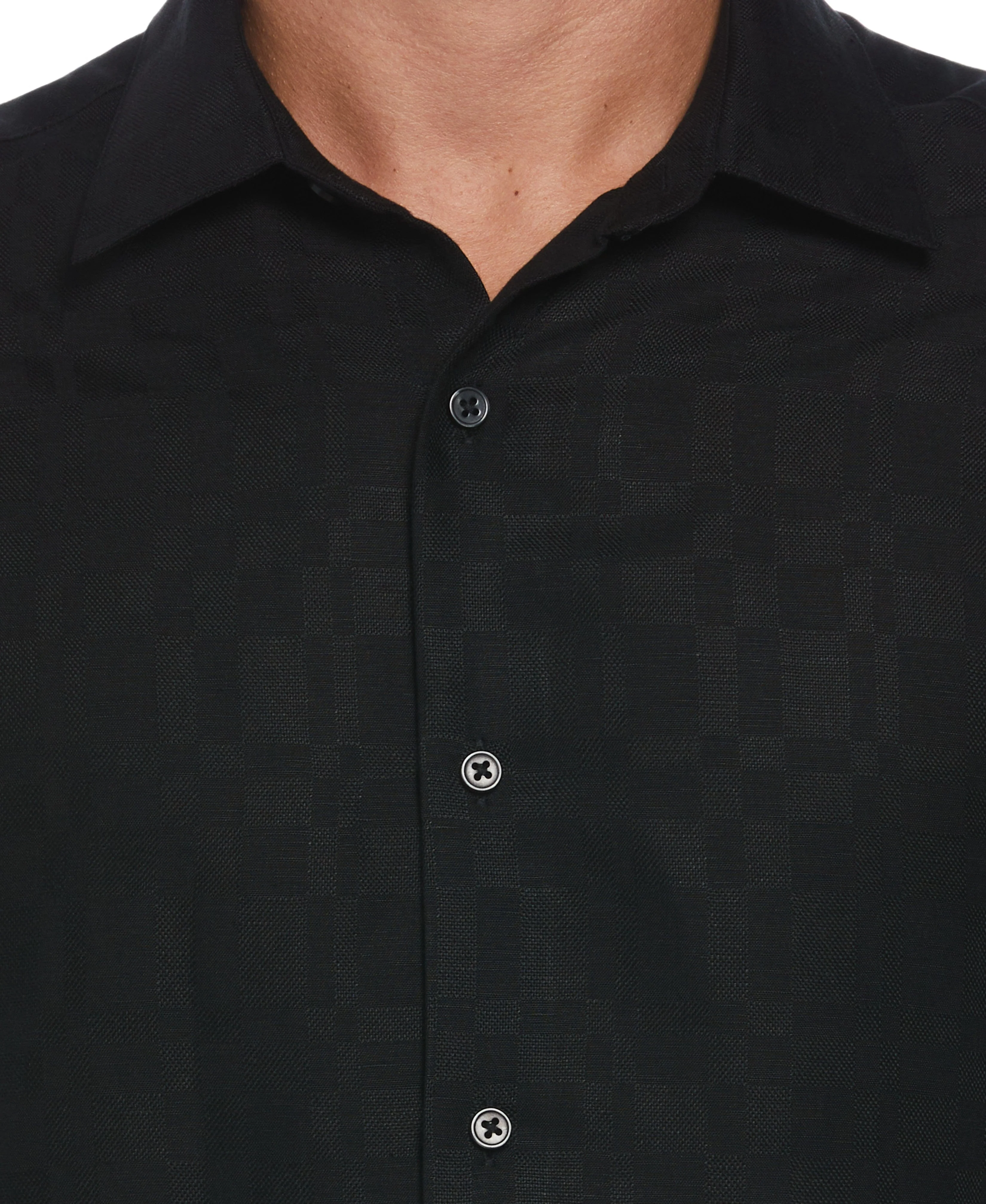 Linen Blend Plaid Dobby Shirt - Image 3