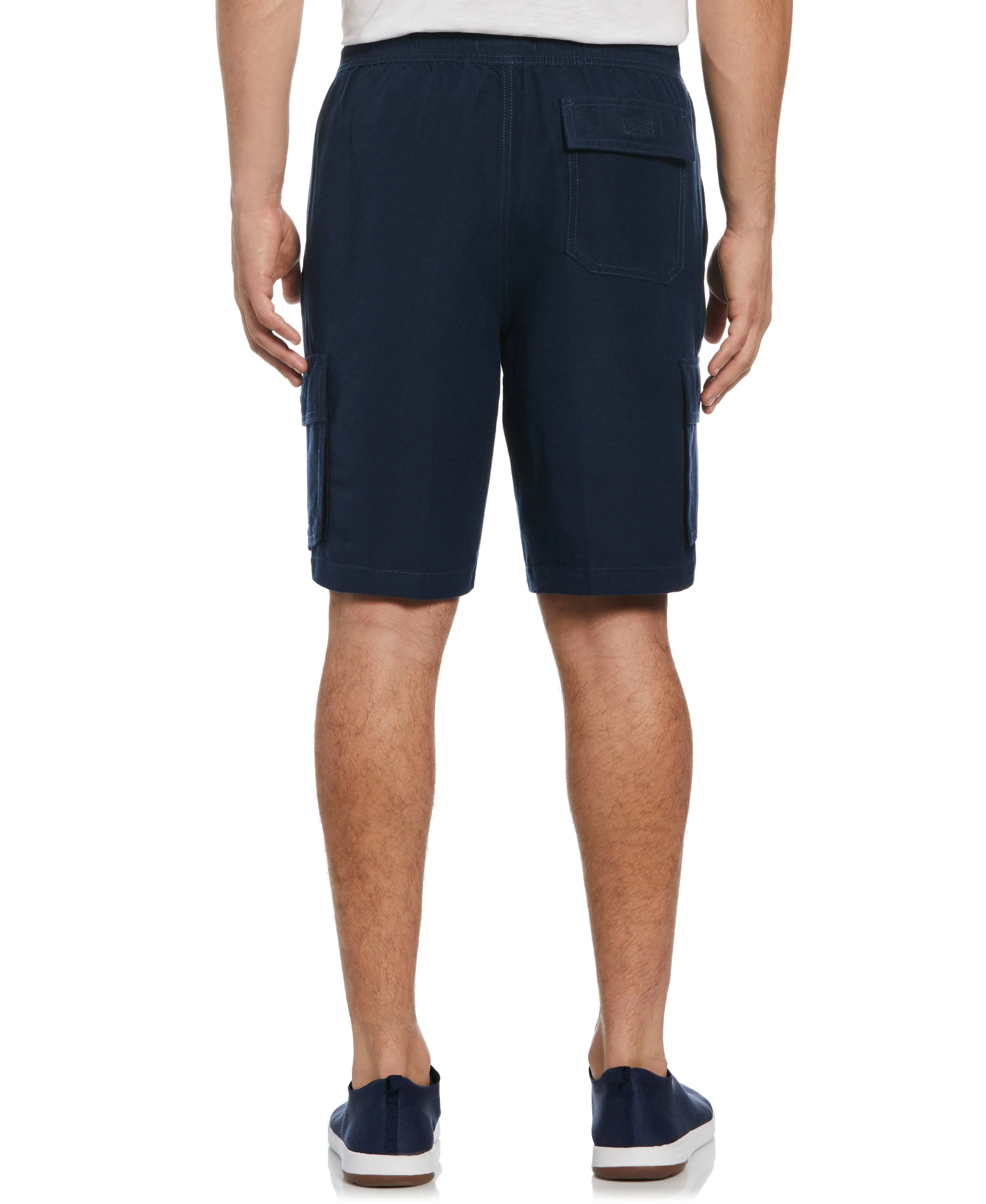Linen Blend Pull-On Cargo Shorts - Image 8