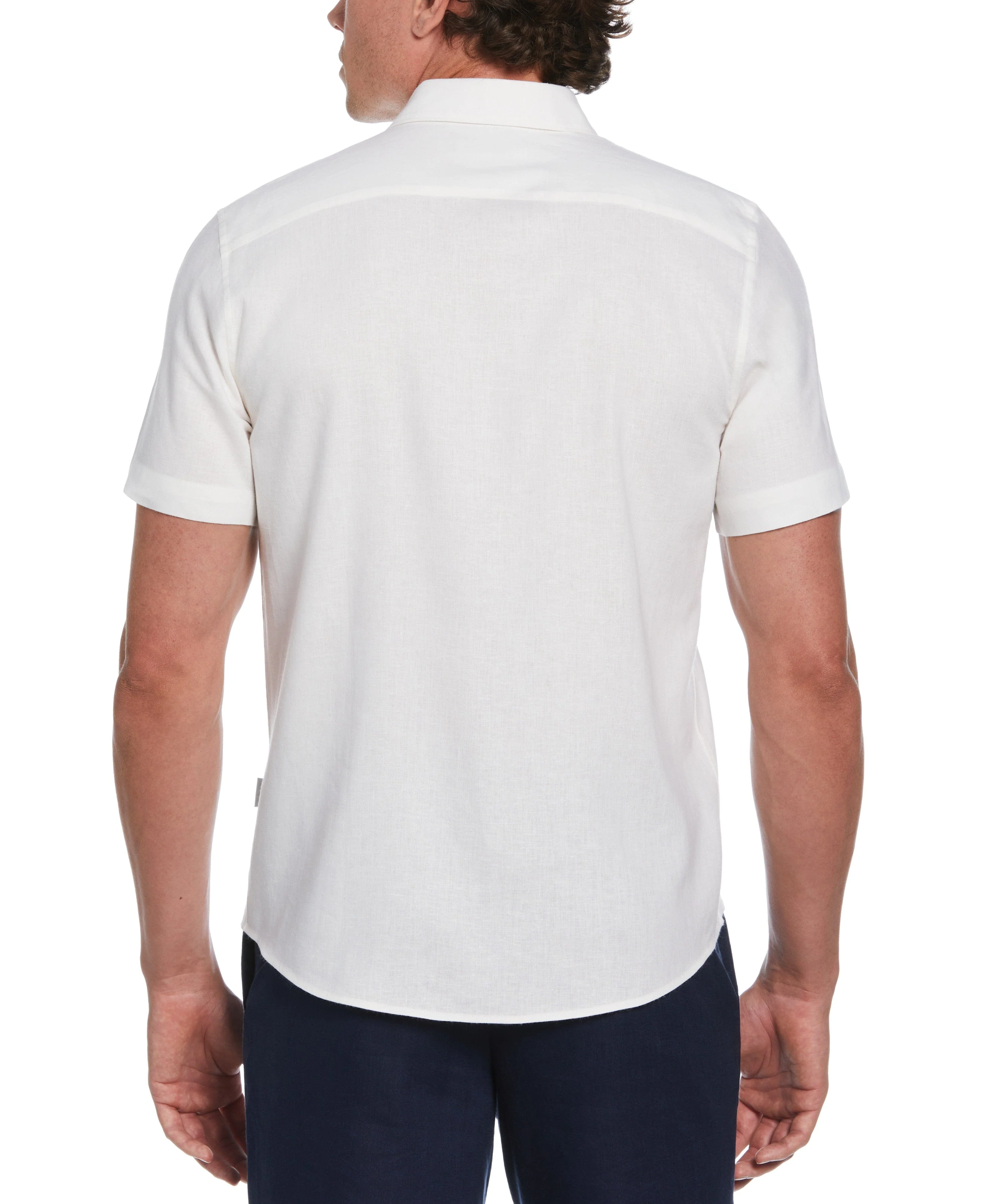 Solid Linen Blend Shirt - Image 2