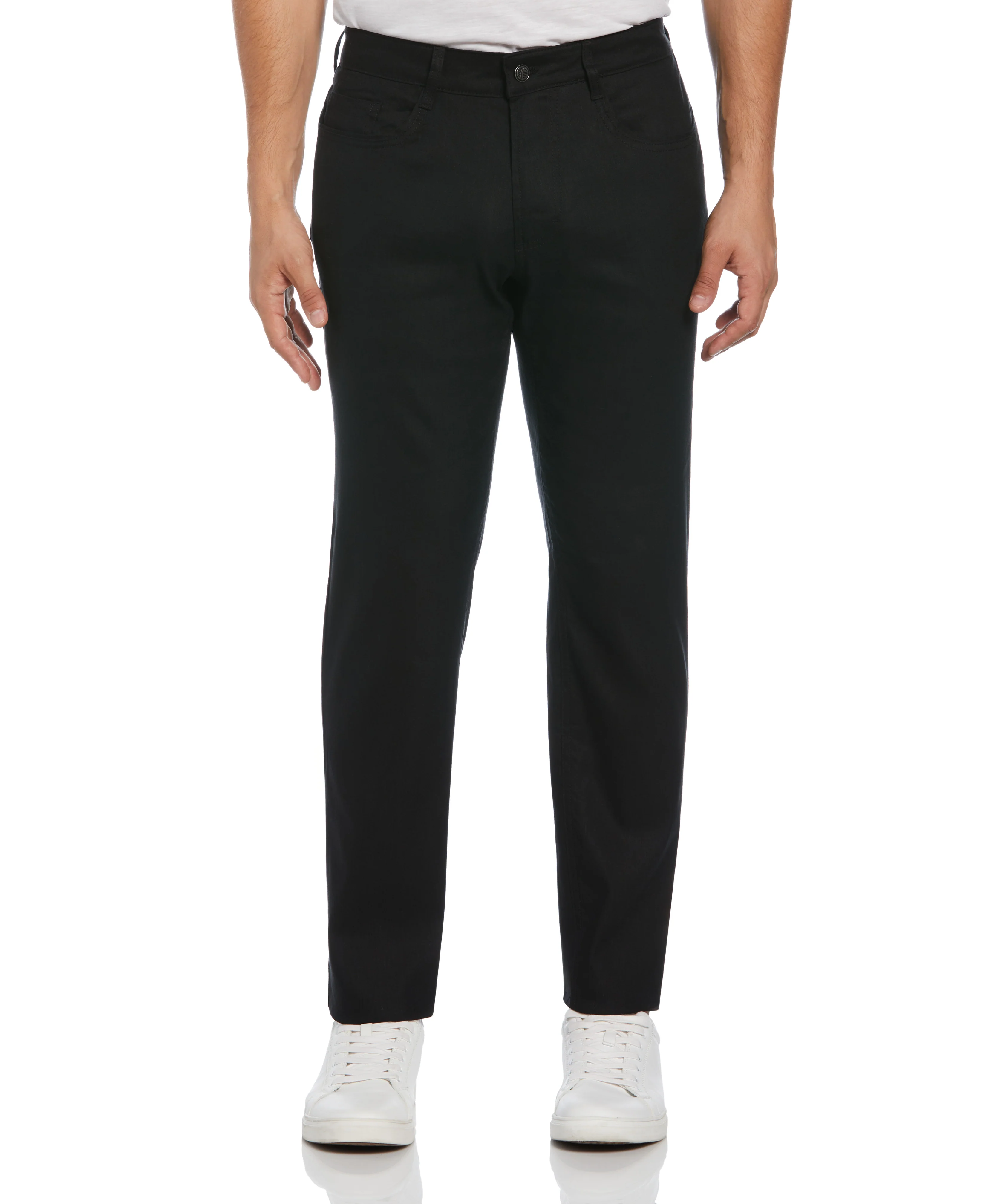 Linen-Blend Stretch 5-Pocket Pants - Image 3
