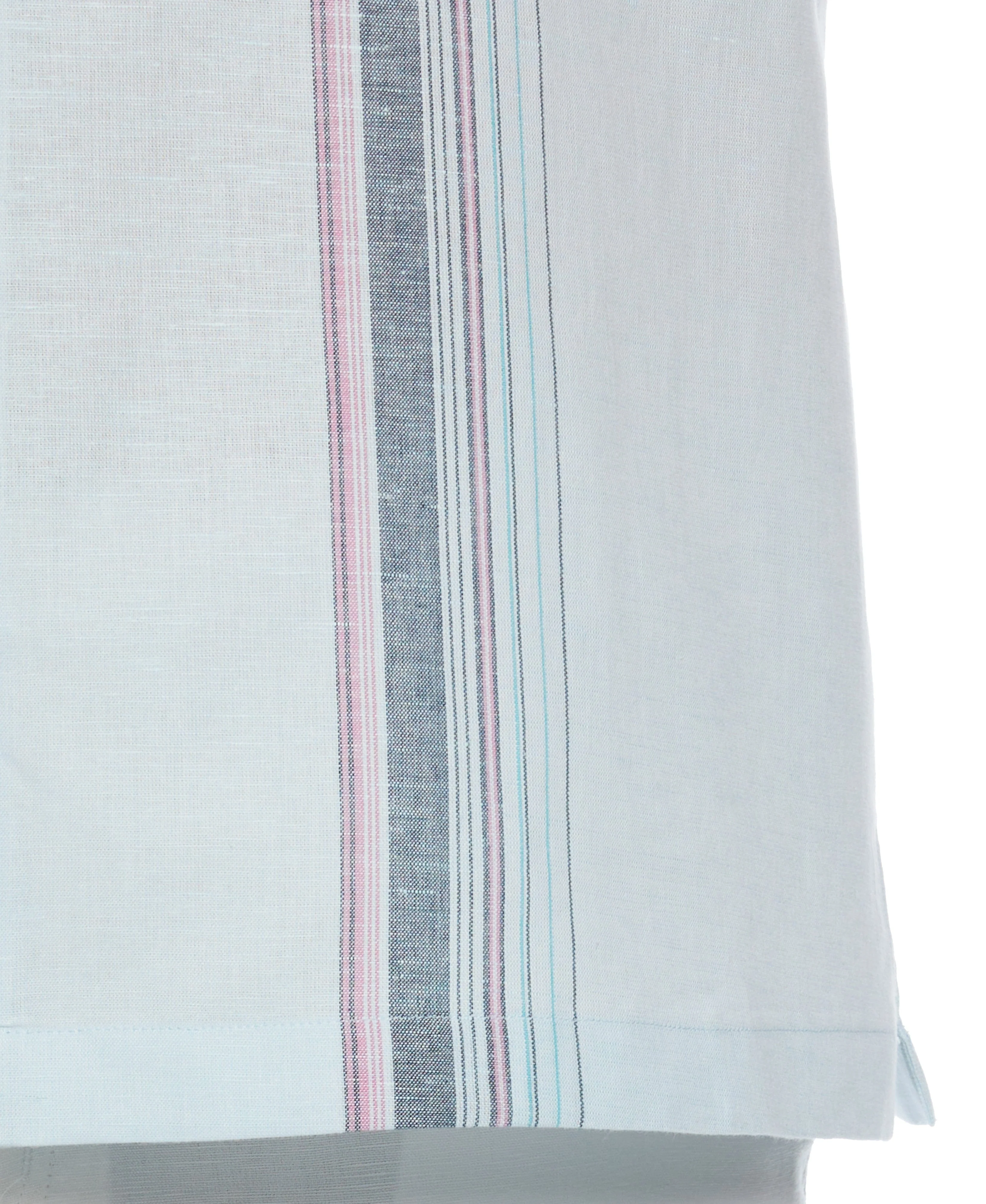 Big & Tall Linen Blend Stripe Panel Shirt - Image 3