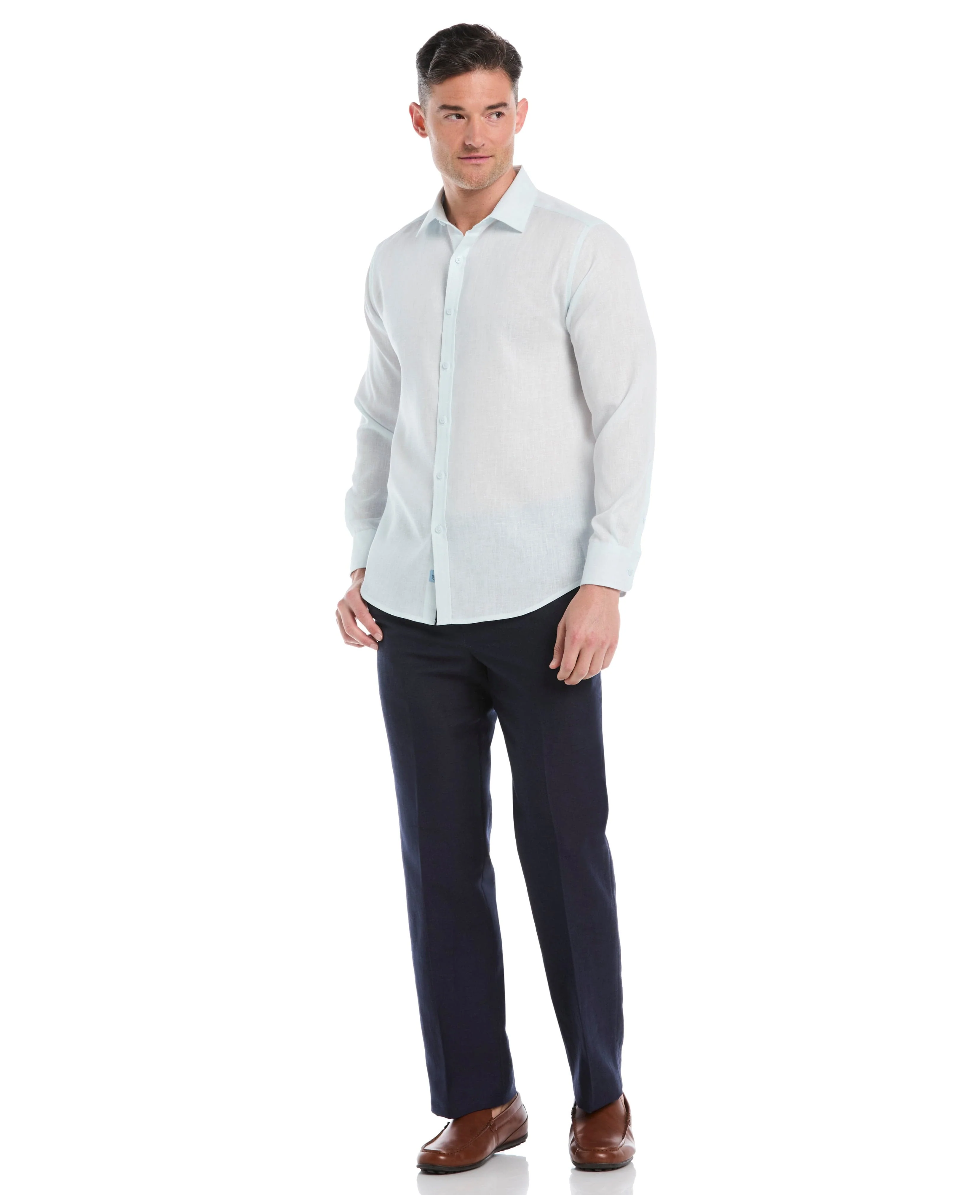Travelselect™ Linen-Blend Long Sleeve Shirt - Image 11