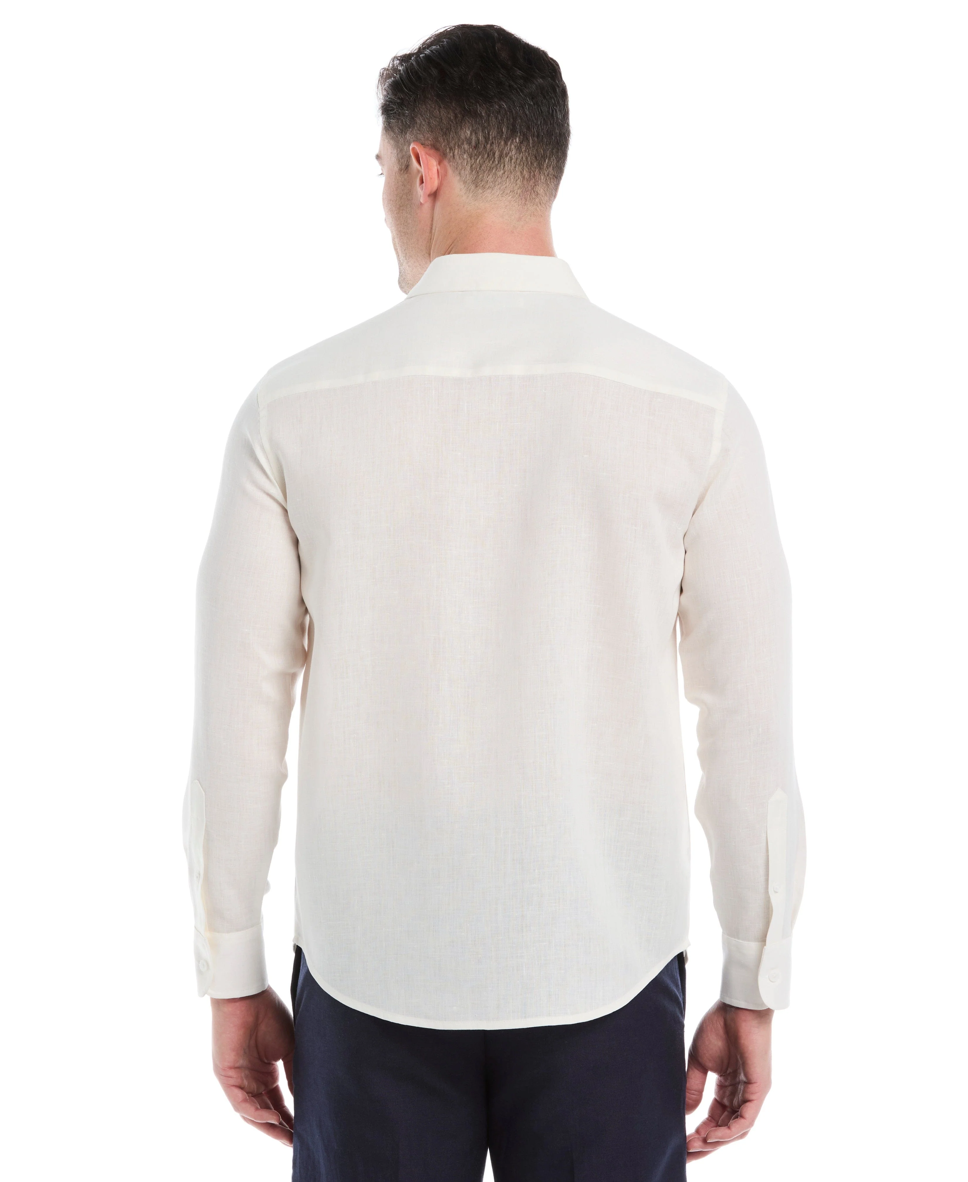 Travelselect™ Linen-Blend Long Sleeve Shirt - Image 14