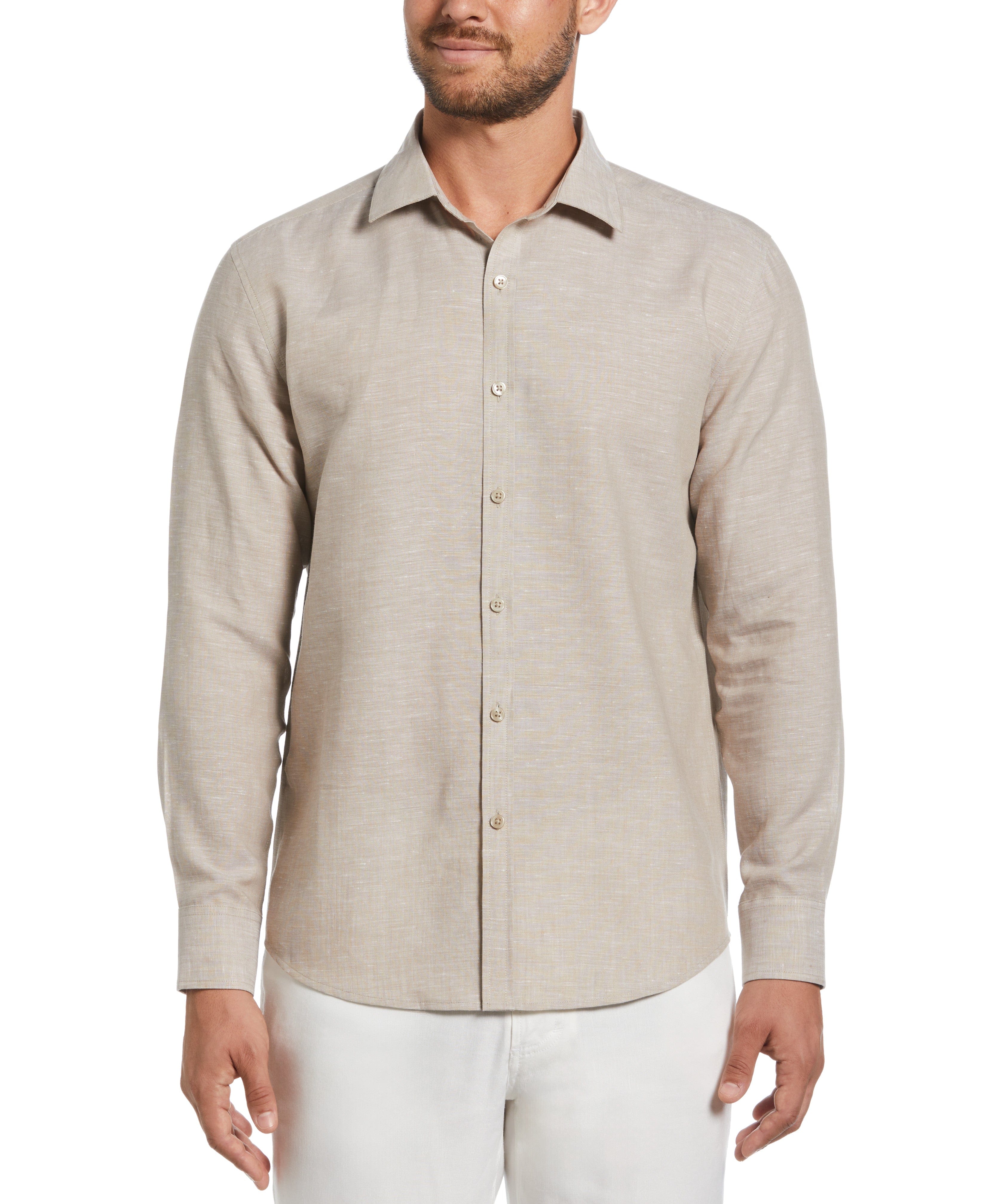 Travelselect™ Linen-Blend Long Sleeve Shirt - Image 34